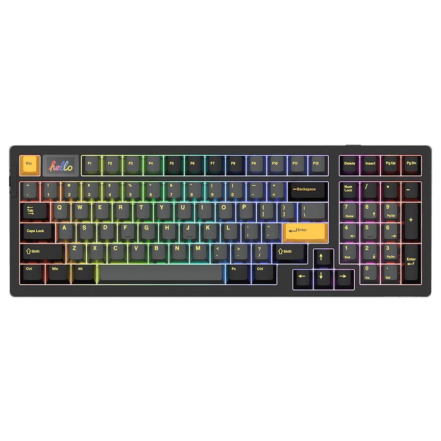 DAREU A98 PRO II Wireless Mechanical Keyboard - 98 Keys, RGB Backlit, Hot Swappable, OLED Display | Perfect for Gaming, Typing & Office Work
