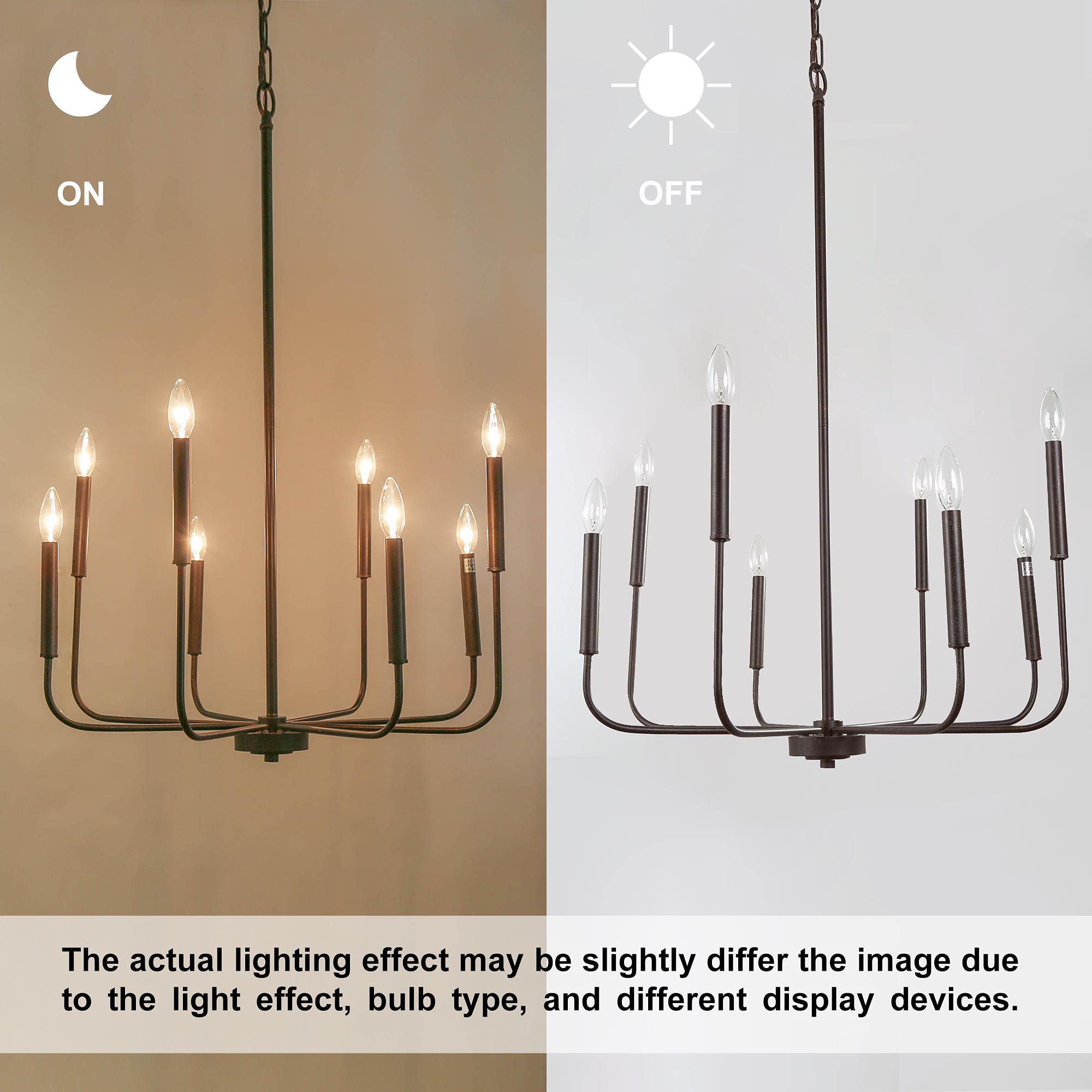 LALUZ Modern Chandelier Light Fixture - 26