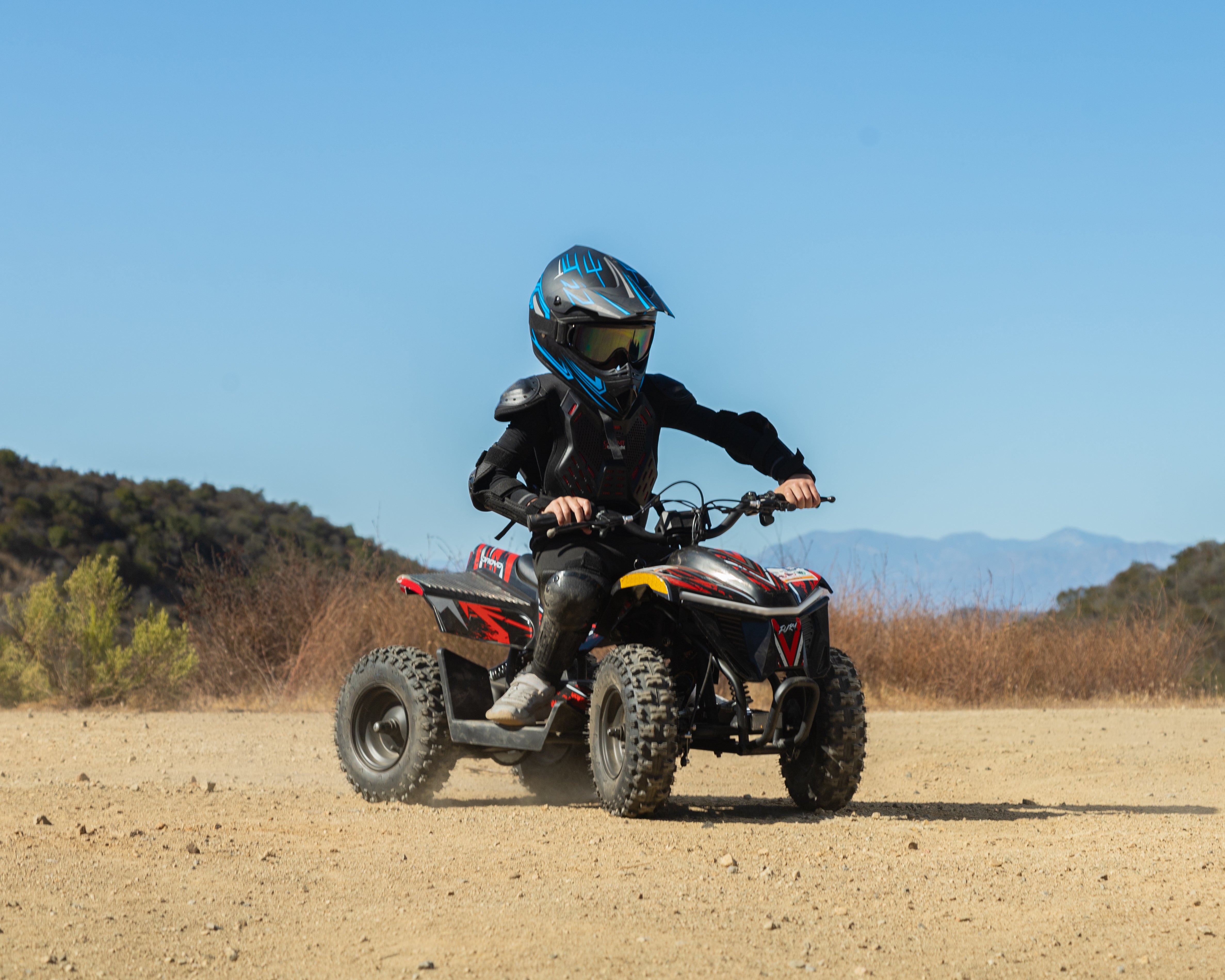 **Droyd Fury Kids Electric ATV - 36V 500W Brushless Motor, 8Ah Lithium Battery, 15 MPH & 10 Miles Range - Off-Road Adventure & Backyard Fun for Children**