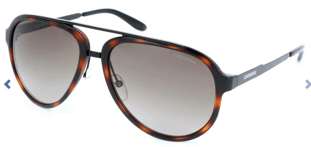 Carrera CA96/S Pilot Sunglasses - Havana Black & Brown Gradient Lenses, 58mm UV Protection - Stylish Aviator Shades for Men & Women | Perfect for Driving, Travel & Outdoor Activities