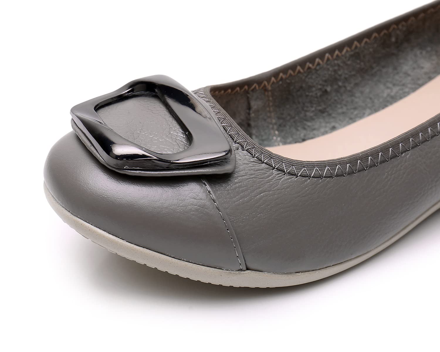 VenusCelia Women's Buckle Ballet Flats - Comfortable Slip-On Dance Shoes for Women | Perfect for Ballet, Jazz, Ballroom & Casual Wear