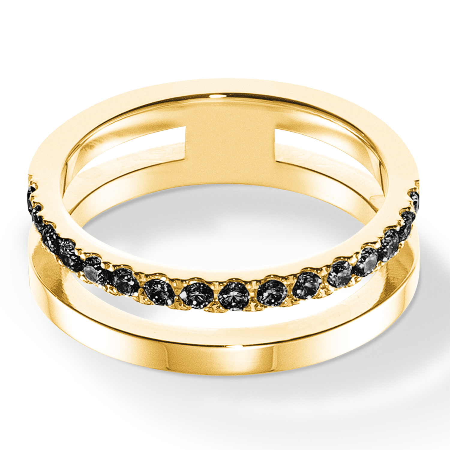 Eternal Unity Ring - 14K Gold & Black Onyx Couple Wedding Band - Perfect for Anniversaries, Engagements, and Romantic Gifts