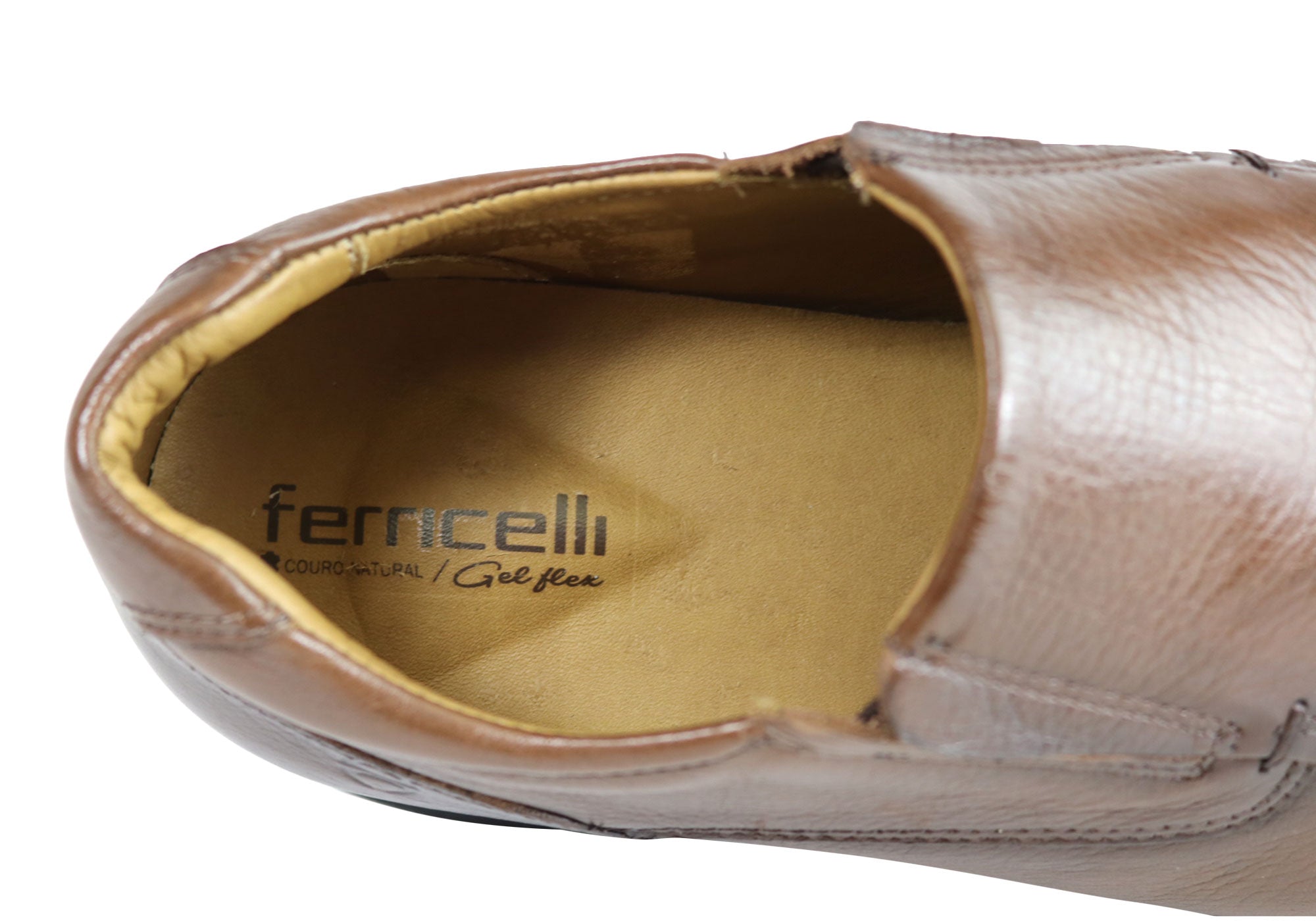 Ferricelli Rico Men's Leather Gel Flex Comfort Shoes - Made in Brazil - Perfect for Walking, Travel & Casual Wear