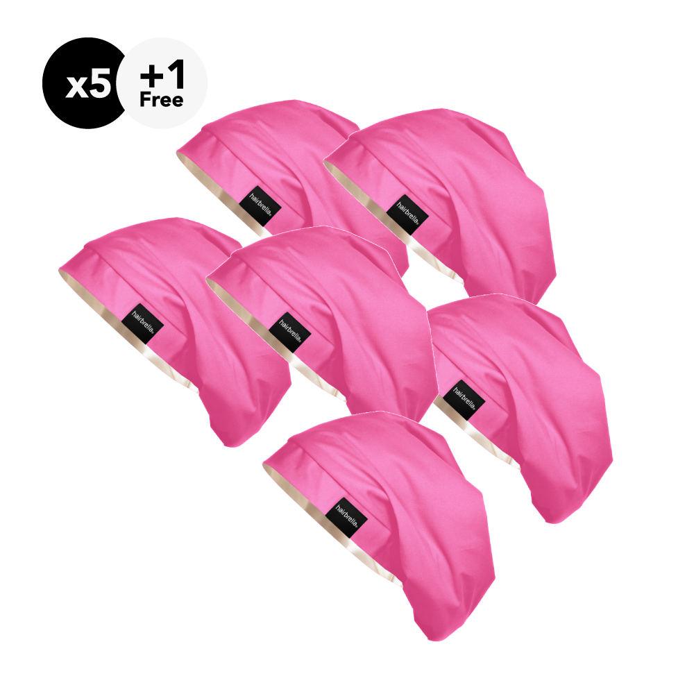Satin Lined Sleep Cap for Hair Protection - Hairbrella Bundle (5+1 Free) | Perfect for Nighttime Hair Care & Travel