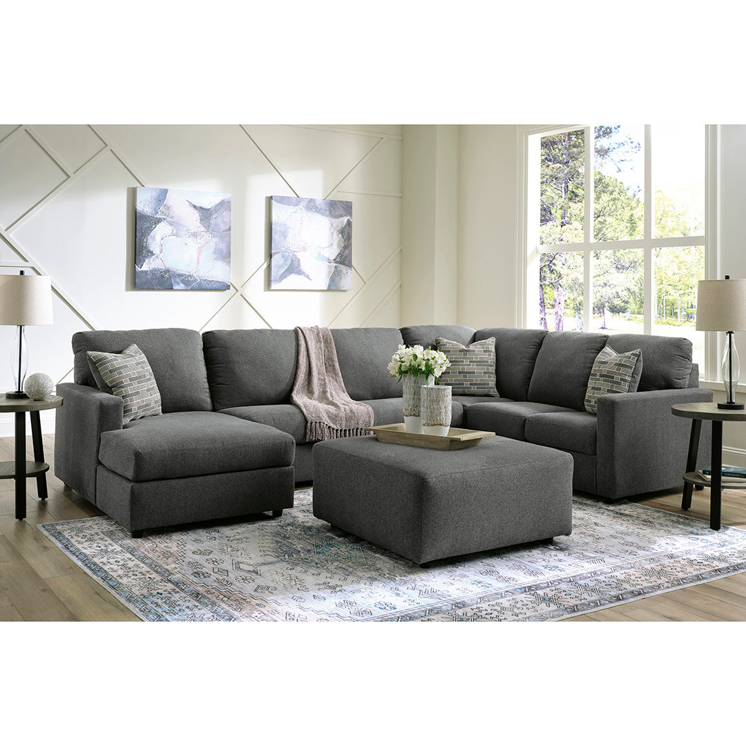 Edenfield Oversized Accent Ottoman - Large Round Pouf Footrest for Living Room, Bedroom & Lounge - Perfect for Extra Seating & Stylish Home Decor