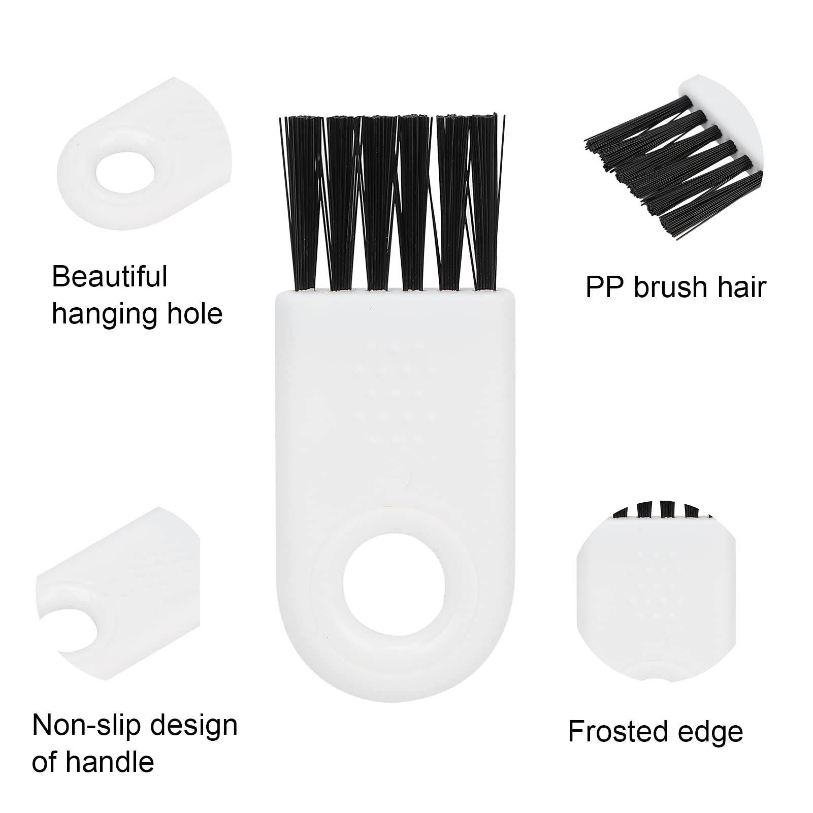 Premium Clipper Cleaning Brushes with PP Handle - Easy Hang Household Cleaning Brushes for Kitchen, Bathroom & Outdoor Use