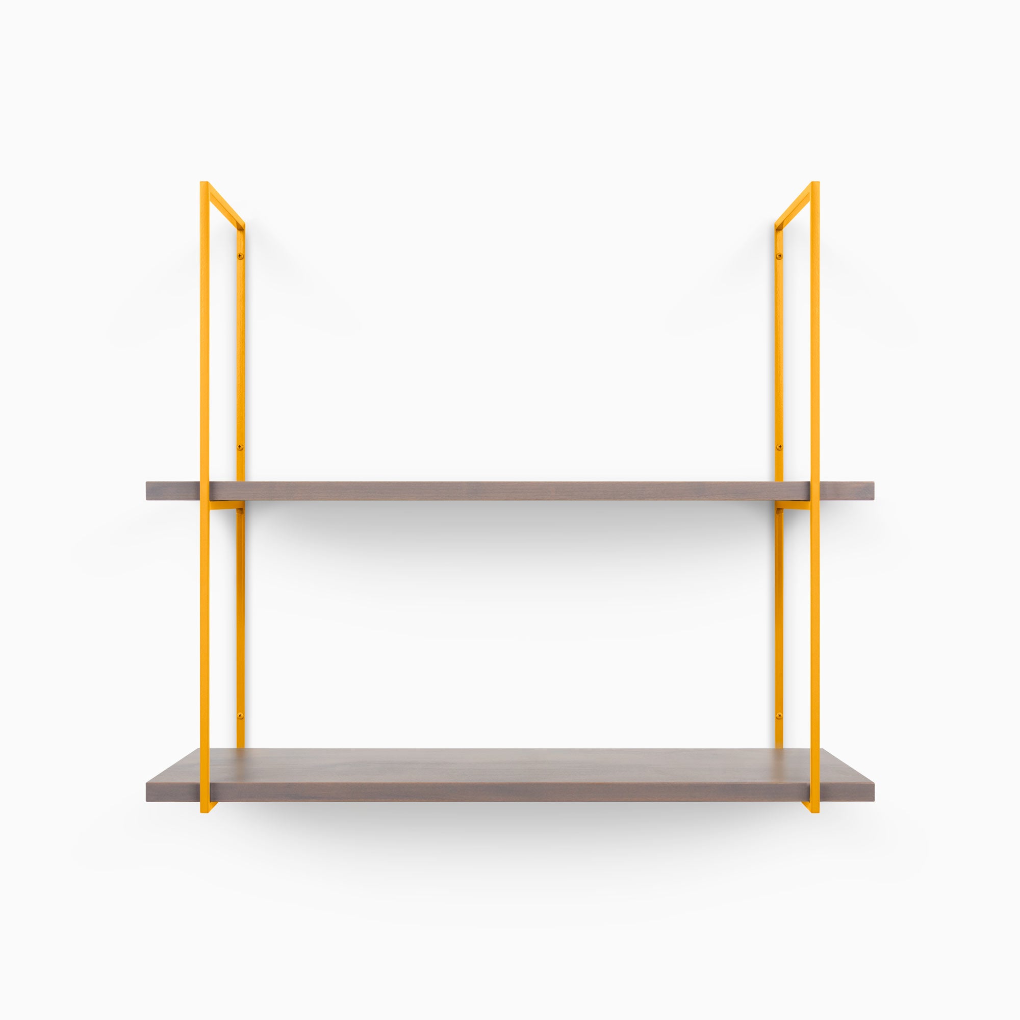 Lloyd Hatch Grey 2 Tiered Shelf - Modern Wooden Display Shelf for Home & Office Decor - Perfect for Books, Plants, and Decorative Items