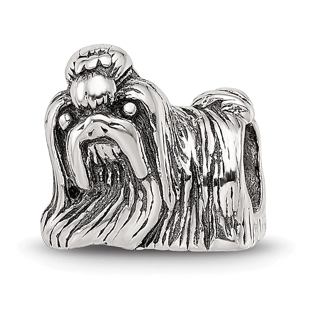 925 Sterling Silver Shih Tzu Dog Charm Bead for Bracelet - Dainty Animal Jewelry for Women - Perfect Gift for Her - Birthday, Anniversary & Everyday Wear