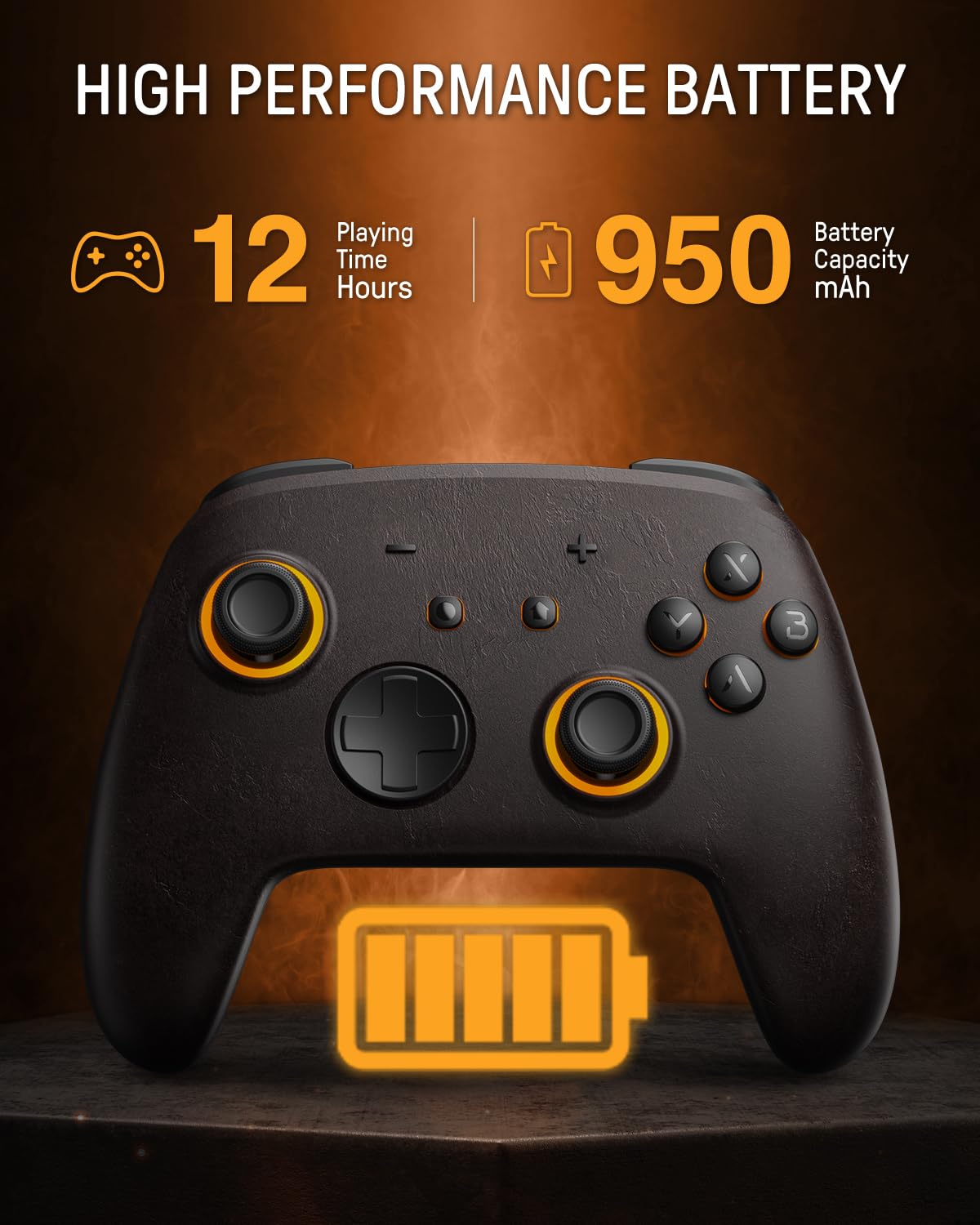FUNLAB Wireless Switch Pro Controller for Nintendo Switch/OLED/Lite - Bluetooth Gamepad with 2 Programmable Back Buttons, 7 Color LED Lights, Turbo & Motion Controls | Perfect for Gaming, Streaming & Multiplayer Sessions