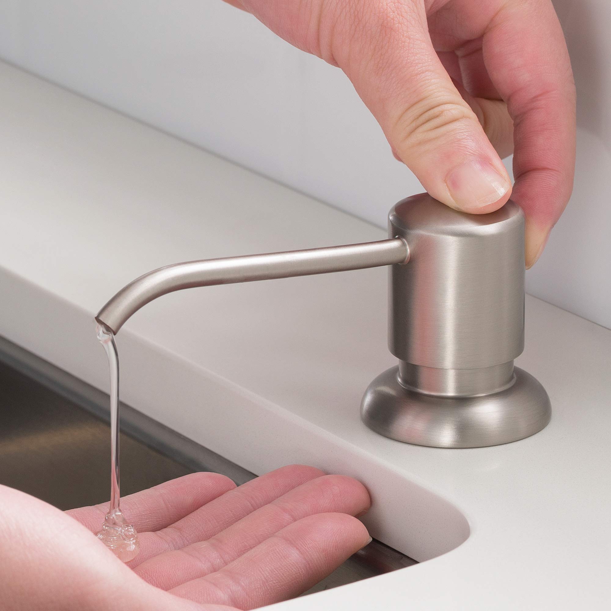 KRAUS KSD-53SFS Stainless Steel Kitchen Soap Dispenser & Lotion Dispenser - Spot Free, Touchless Design for Modern Sink - Perfect for Bathroom, Kitchen, and Office Use
