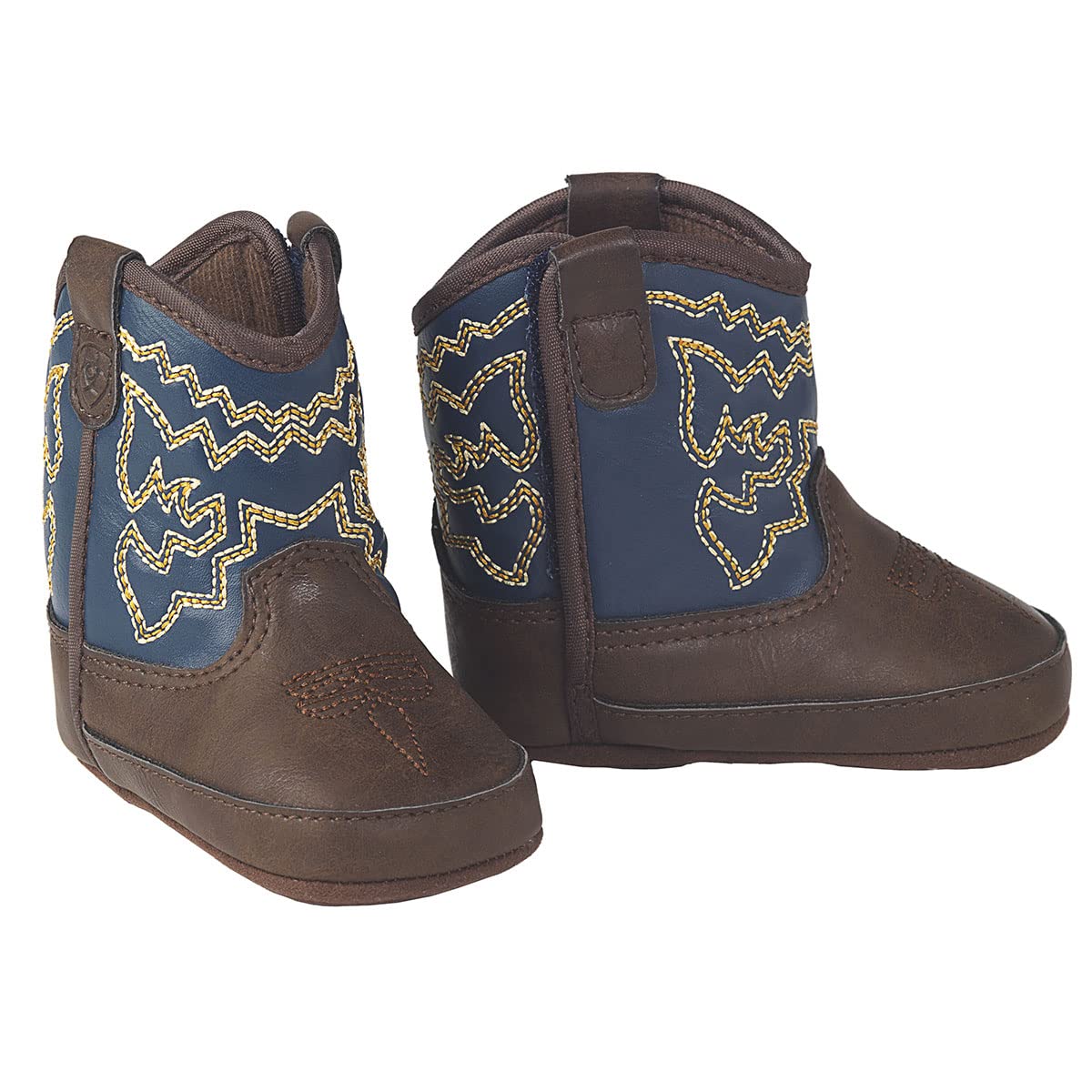 M&F Western Baby Boy's Cowboy Boots - Infant/Toddler Leather Boots for First Walkers | Perfect for Rodeo, Photoshoots & Western-Themed Events