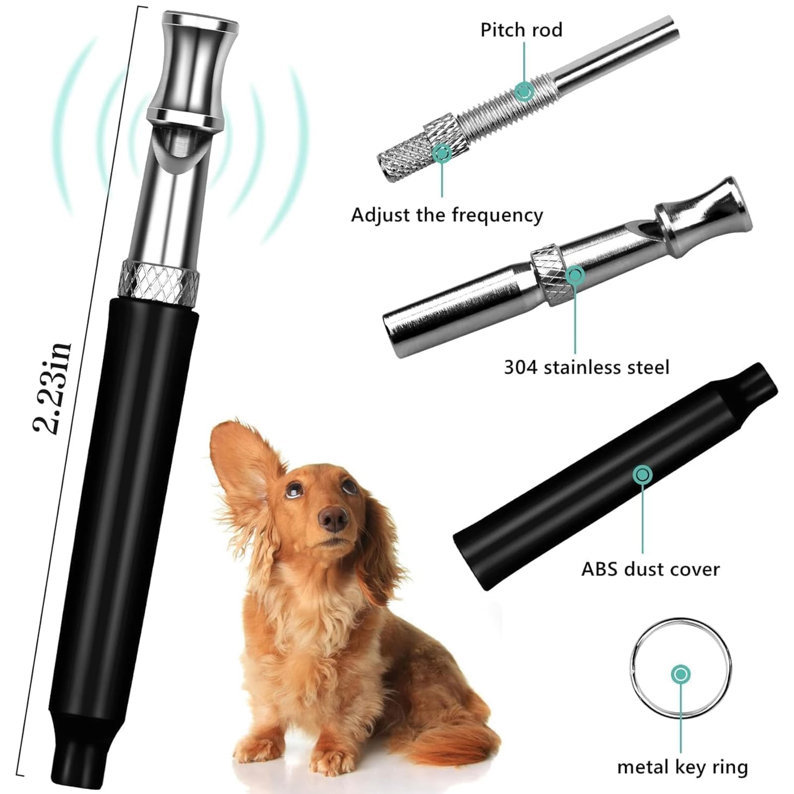 **Professional Ultrasonic Silent Dog Whistle 2-Pack – Stop Barking & Recall Training – Includes Lanyard (Black & White) – Perfect for Neighbor's Noisy Dogs & Obedience Training**    *(Use Cases: Train your dog, stop excessive barking, control neighbor's noisy pets, improve recall during outdoor activities.)*