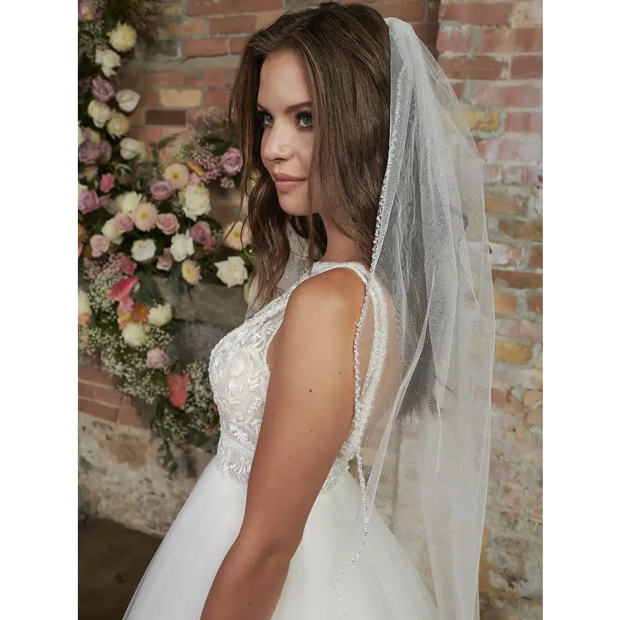 Bridal Veil V2299SF - Elegant Wedding Veil for Brides | Perfect for Church Ceremonies, Outdoor Weddings & Photography