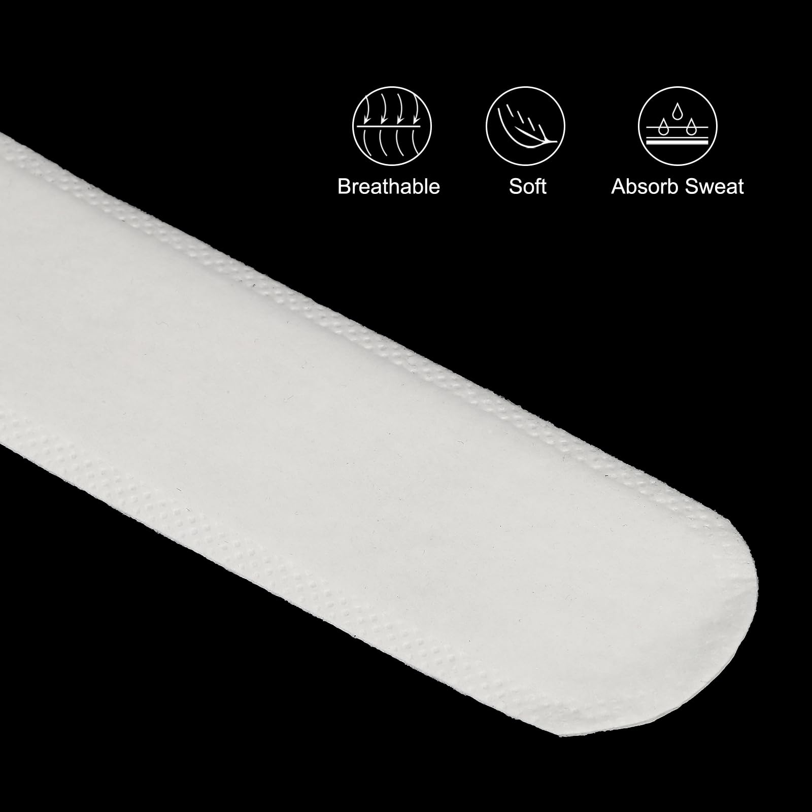 **PATIKIL 60-Pack Disposable 9-Inch Golf Hat Sweat Liners - Absorbent Sweat Guard Liner Caps for Sun Hats, Baseball & Tennis Caps (Black & White) - Perfect for Sports, Outdoor Activities & Hot Weather**
