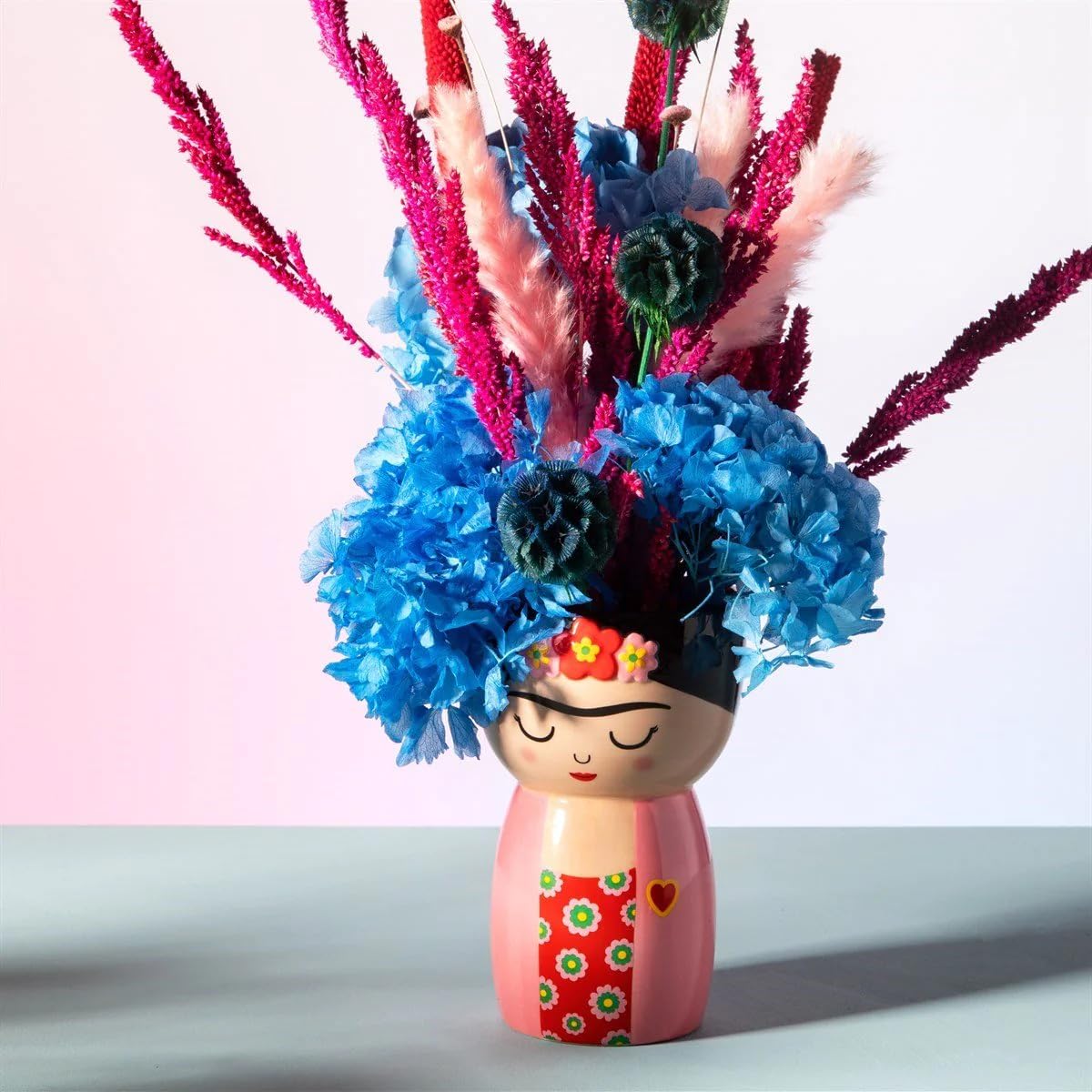 Sass & Belle Frida Body Shaped Vase - Small Ceramic Decorative Vase for Home, Office, Wedding & Gift Giving - Perfect for Flowers, Dried Arrangements & Boho Decor