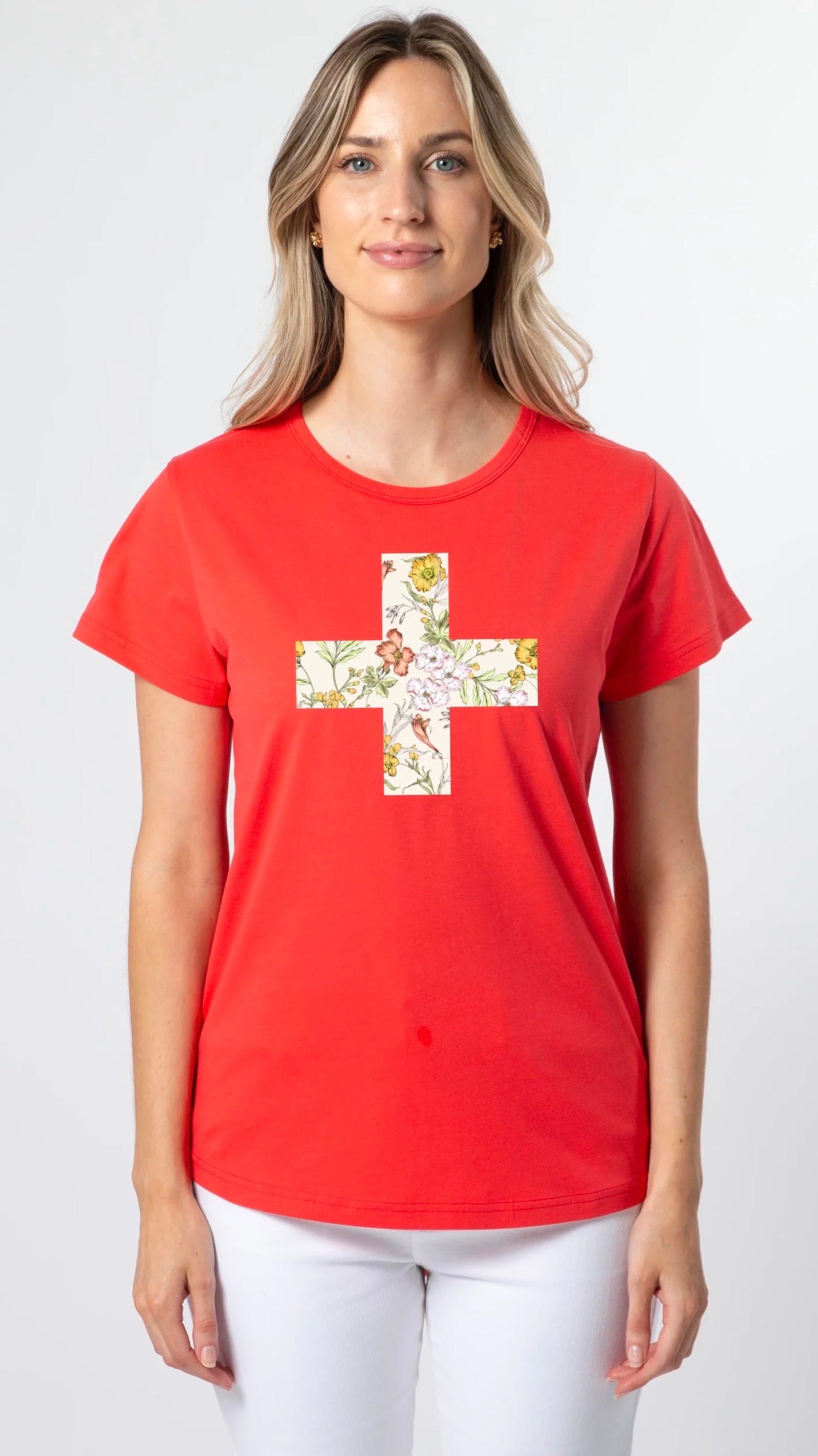 Flame Garden Party Cross T-Shirt for Men & Women - Trendy Graphic Tee for Concerts, Festivals & Casual Wear