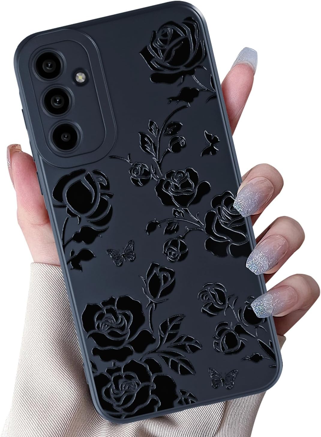 Samsung Galaxy S25 Plus Case - Flower Butterfly Design Soft Silicone Phone Cover - Slim Protective Shockproof Case for Everyday Use, Work & Travel