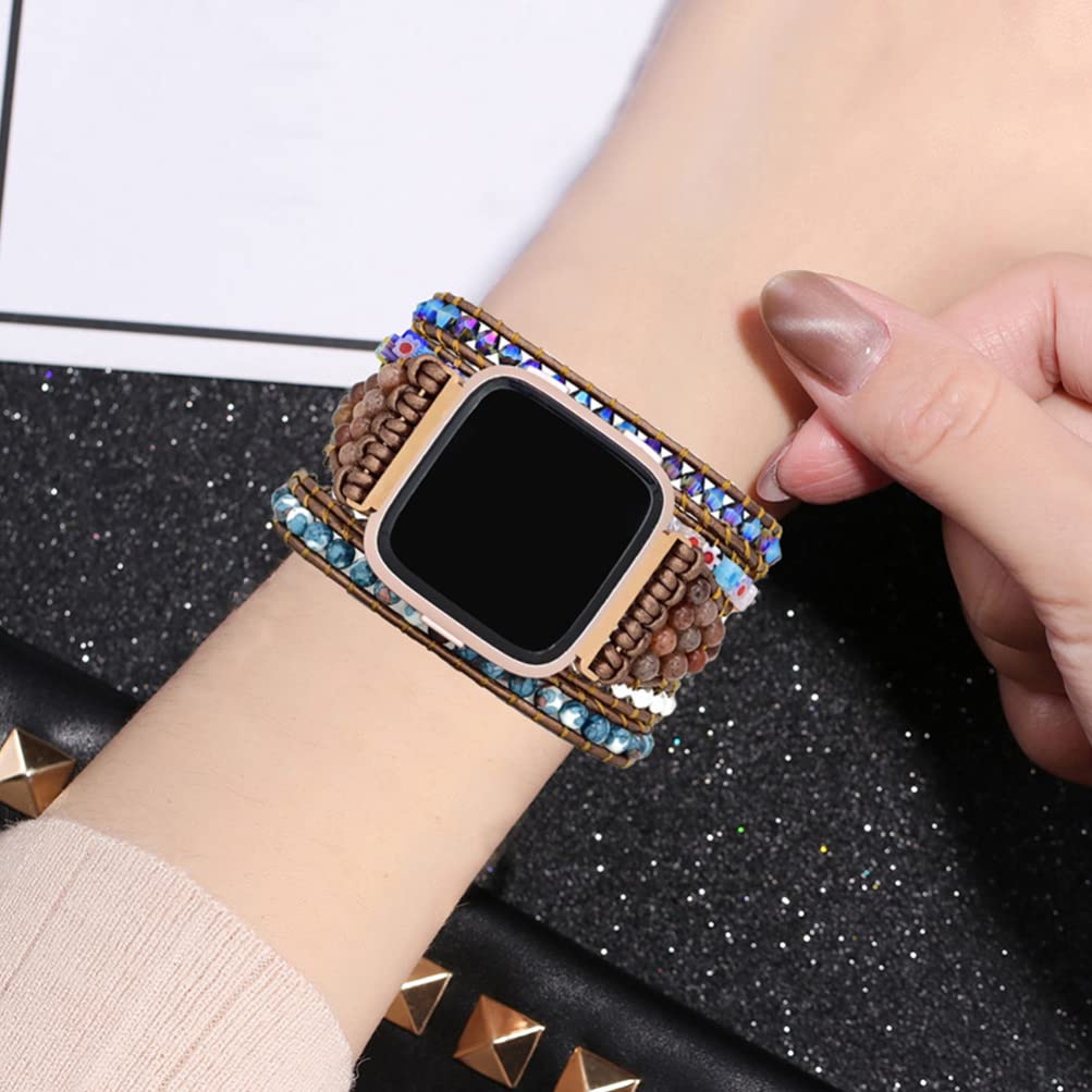 1pc Fashion Woven Beaded Watch Band - Decorative Replaceable Wrist Strap for Women & Men - Perfect for Casual Wear, Boho Style & Unique Accessories