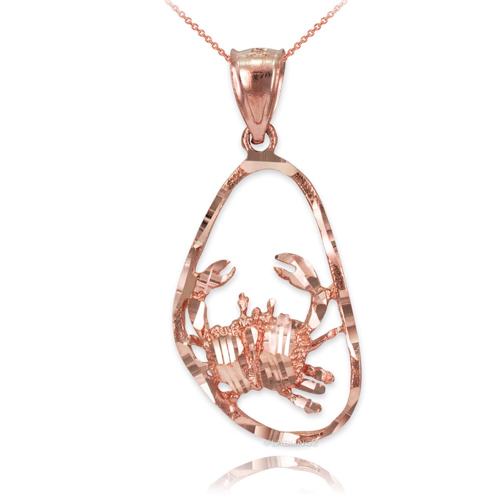 10K Rose Gold Cancer Zodiac Sign Dainty Chain Necklace - Perfect Gift for Astrology Lovers, Birthday & Anniversary Jewelry