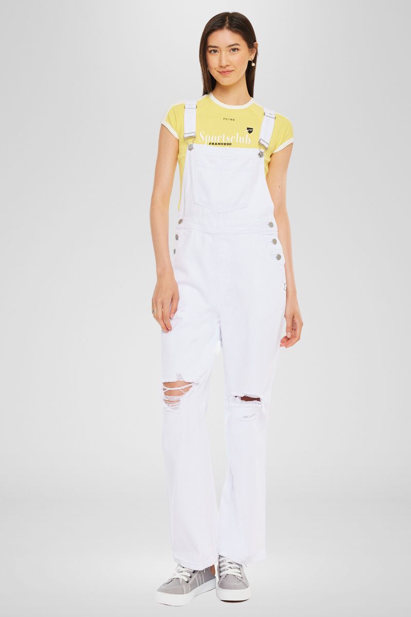 Vintage 90's Becky Denim Overalls for Women - Retro High Waisted Bib Overalls - Casual & Fashionable Jumpsuit for Everyday Wear, Parties, and Festivals