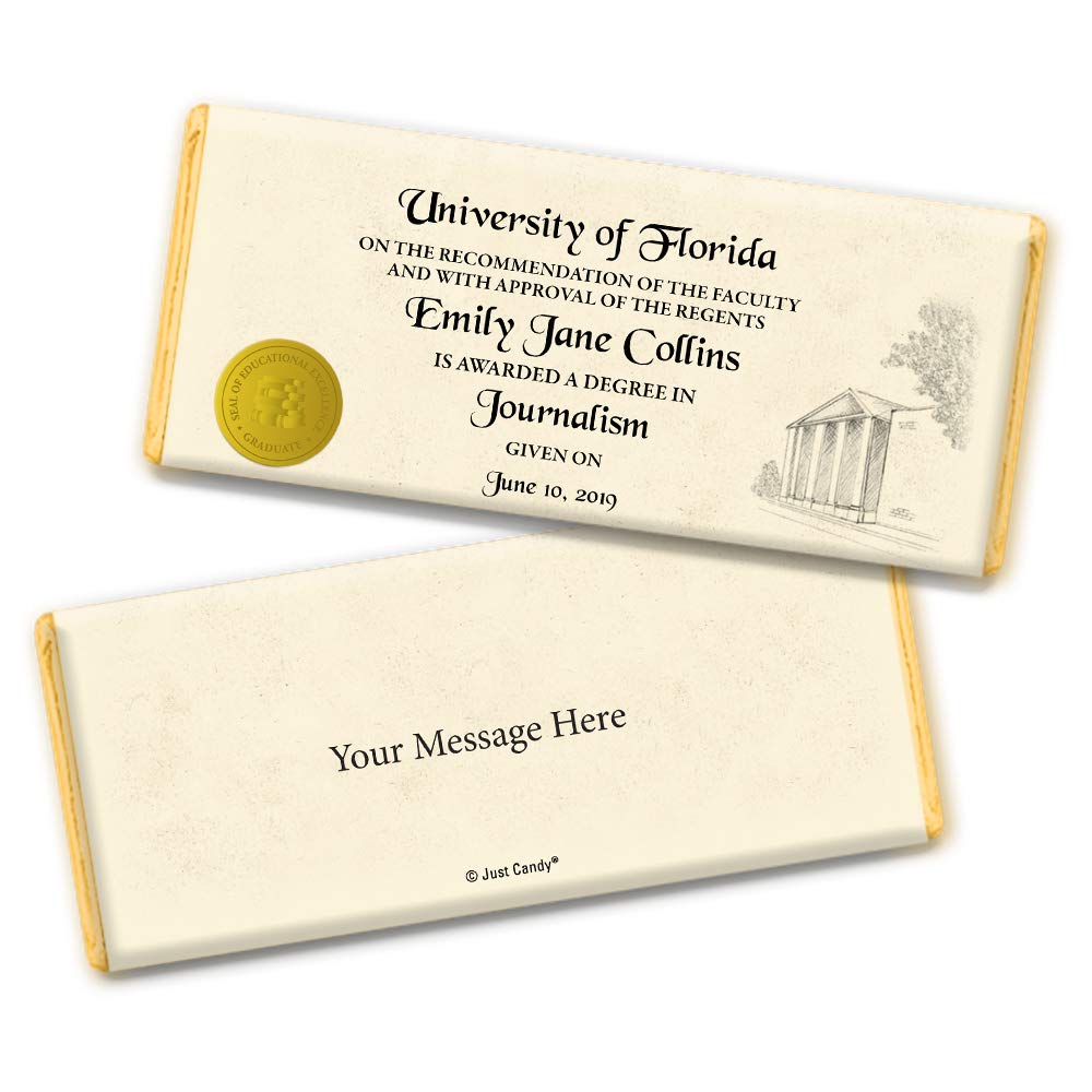 Personalized Graduation Chocolate Bars - Custom Candy Favors for Graduation Party (12 Pack) - Perfect for Graduation Gifts, Party Favors & Celebrations