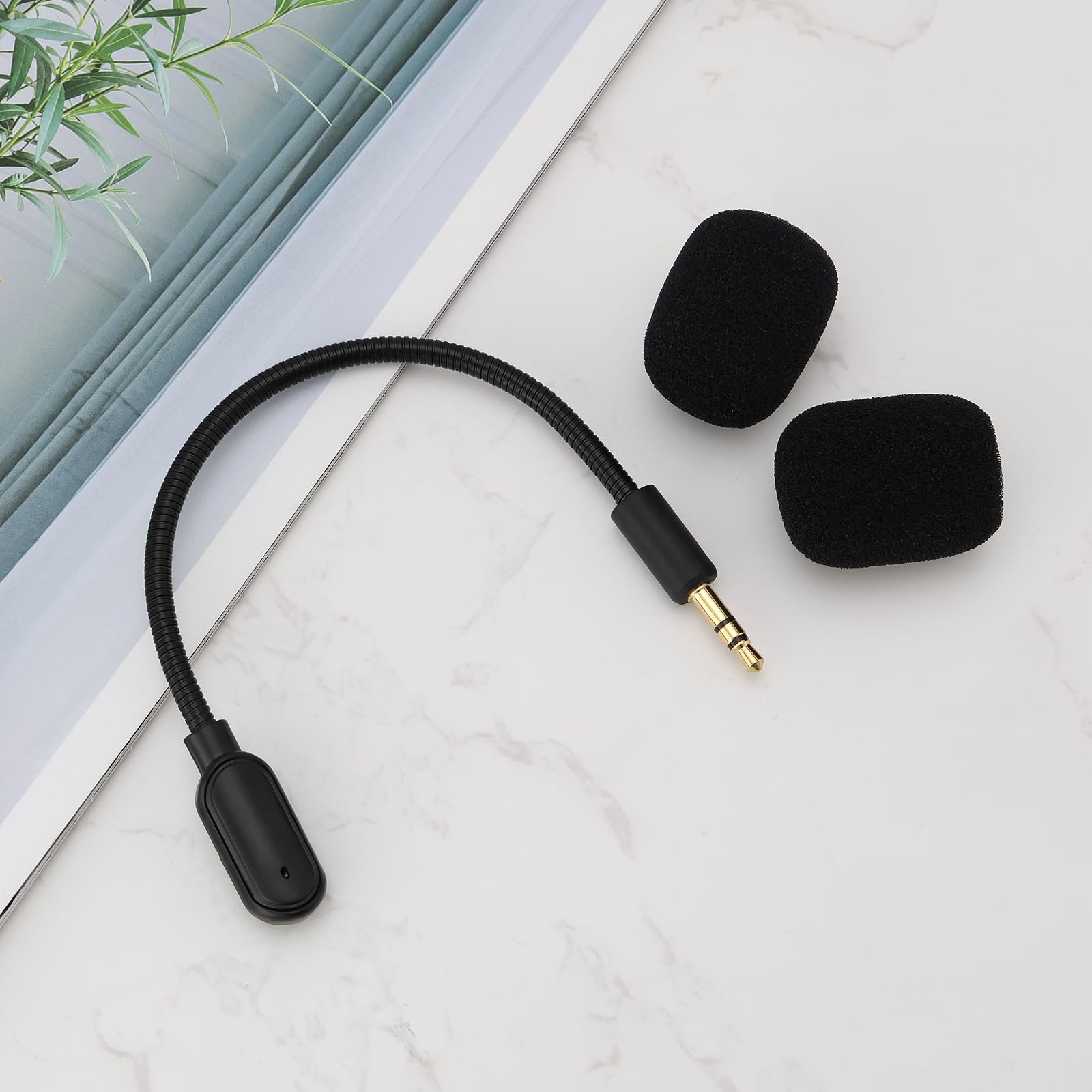 OTOTEC Detachable 3.5mm Gaming Headset Microphone - Noise Cancelling Boom Mic Compatible with Razer Barracuda X Wireless Headset (Black) - Perfect for PC Gaming, Streaming & Online Meetings