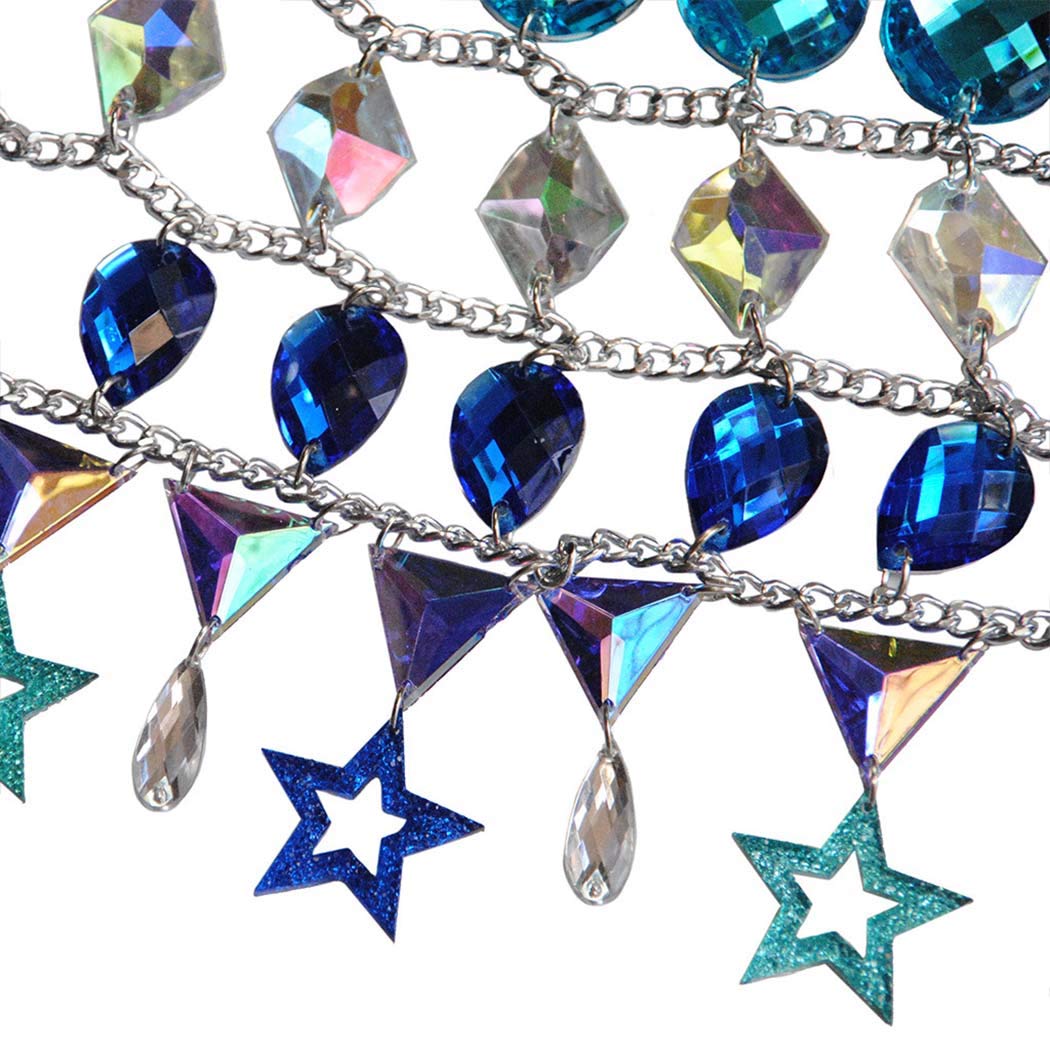 CanB Rhinestone Body Chain - Boho Crystal Belly Chain for Women & Girls - Waist Jewelry for Festival, Rave, Beach & Party Outfits