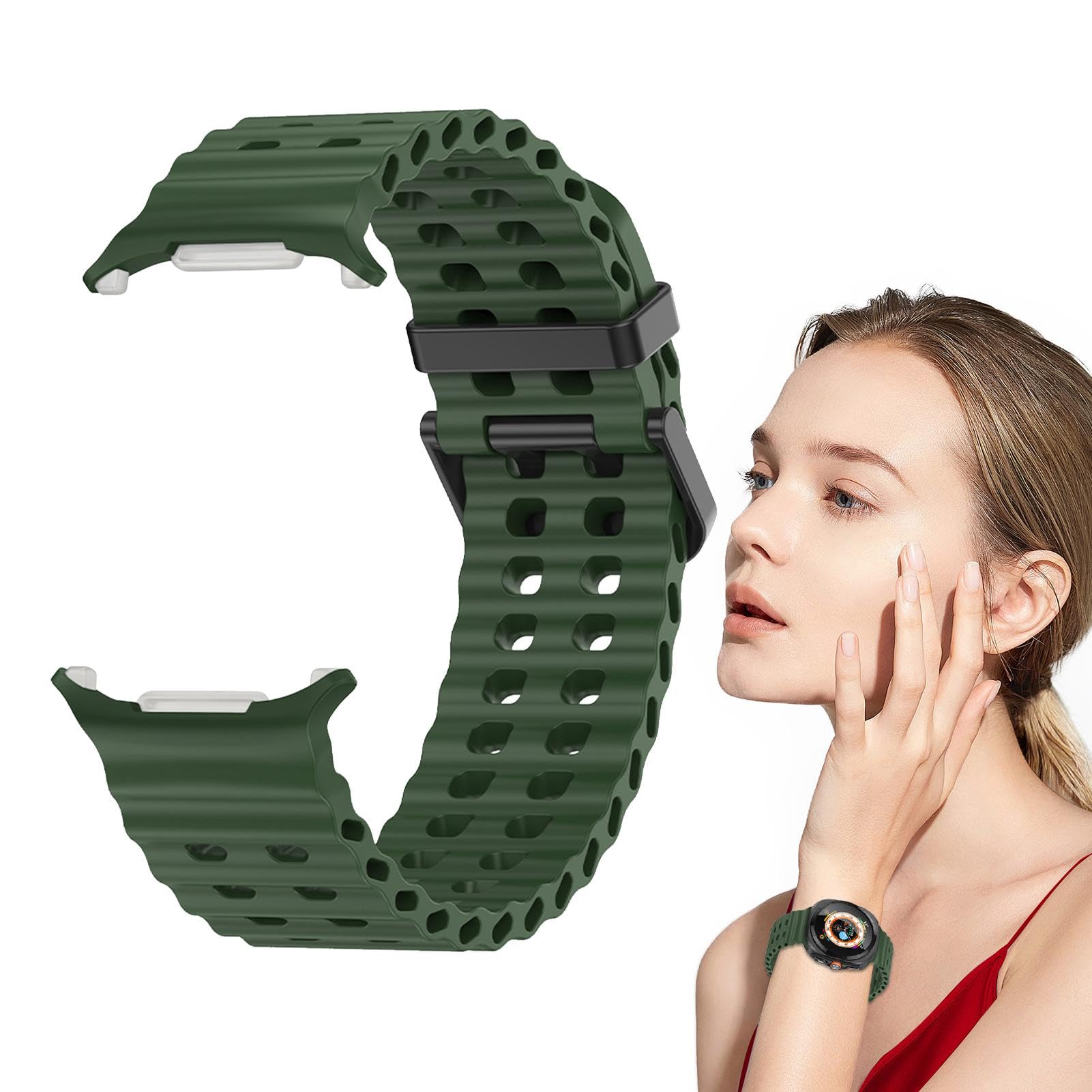 Silicone Watch Band for Apple Watch/Samsung Galaxy/Fitbit - Quick Release Soft Durable Replacement Strap - Perfect for Sports, Workouts & Everyday Wear