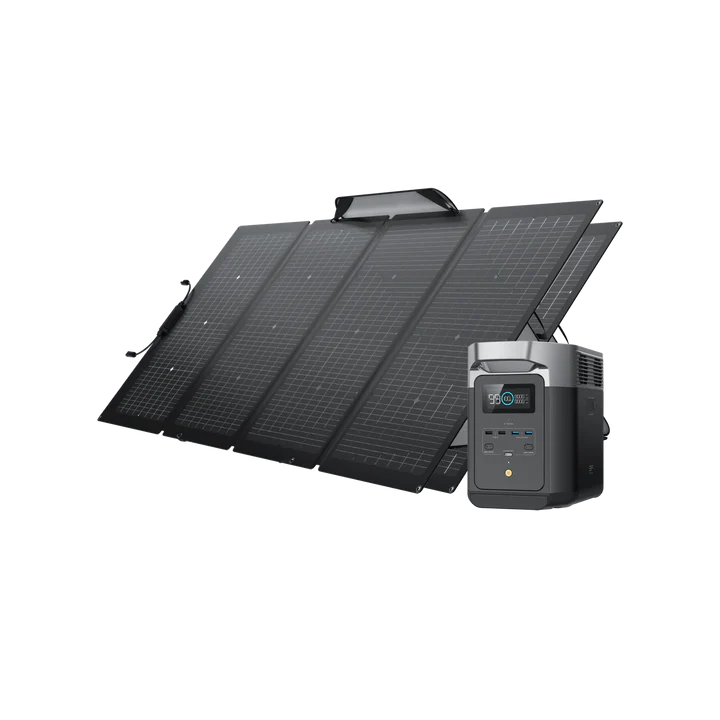 EcoFlow DELTA 2 Portable Power Station with 220W Solar Panel | Solar Generator for Camping, RV, Home Backup & Emergency Power | Fast Charging, Expandable Capacity, Clean Energy Solution