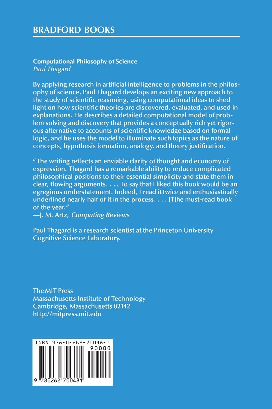 Computational Philosophy of Science Book - Bradford Books Edition | Philosophy & Computer Science Research for Academics and AI Enthusiasts
