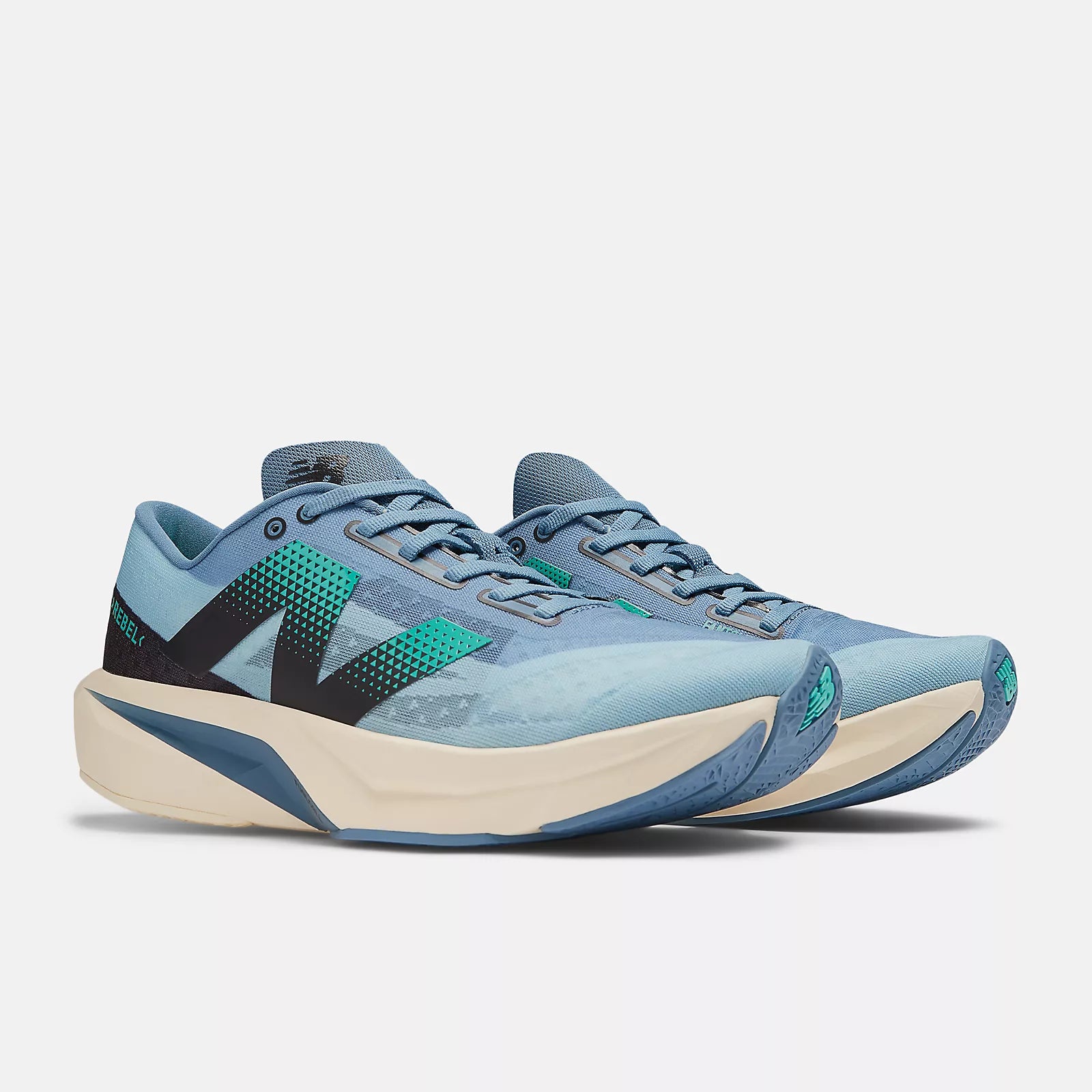 New Balance Men's FuelCell Rebel v4 Running Shoes - Lightweight & Responsive for Training & Racing (Heron Blue) | Perfect for Marathon, Gym Workouts & Daily Jogging