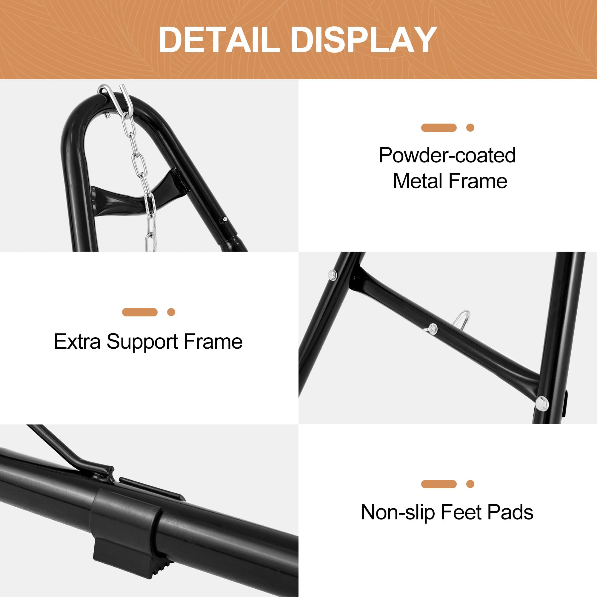 Heavy Duty Universal 2-Person Hammock Stand - 660LBS Capacity Steel Frame for 9.6-14ft Hammocks | Indoor & Outdoor Use for Backyard, Patio, Camping & Beach Relaxation