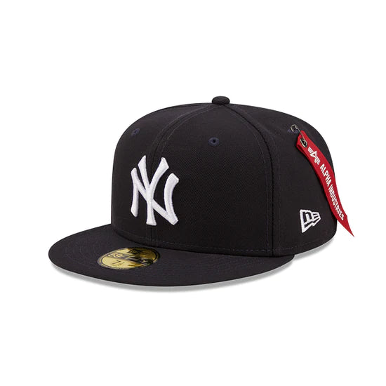 New York Yankees Alpha Industry Navy 59FIFTY Fitted Hat for Men - Official MLB Baseball Cap for Yankees Fans, Streetwear & Sports Fashion