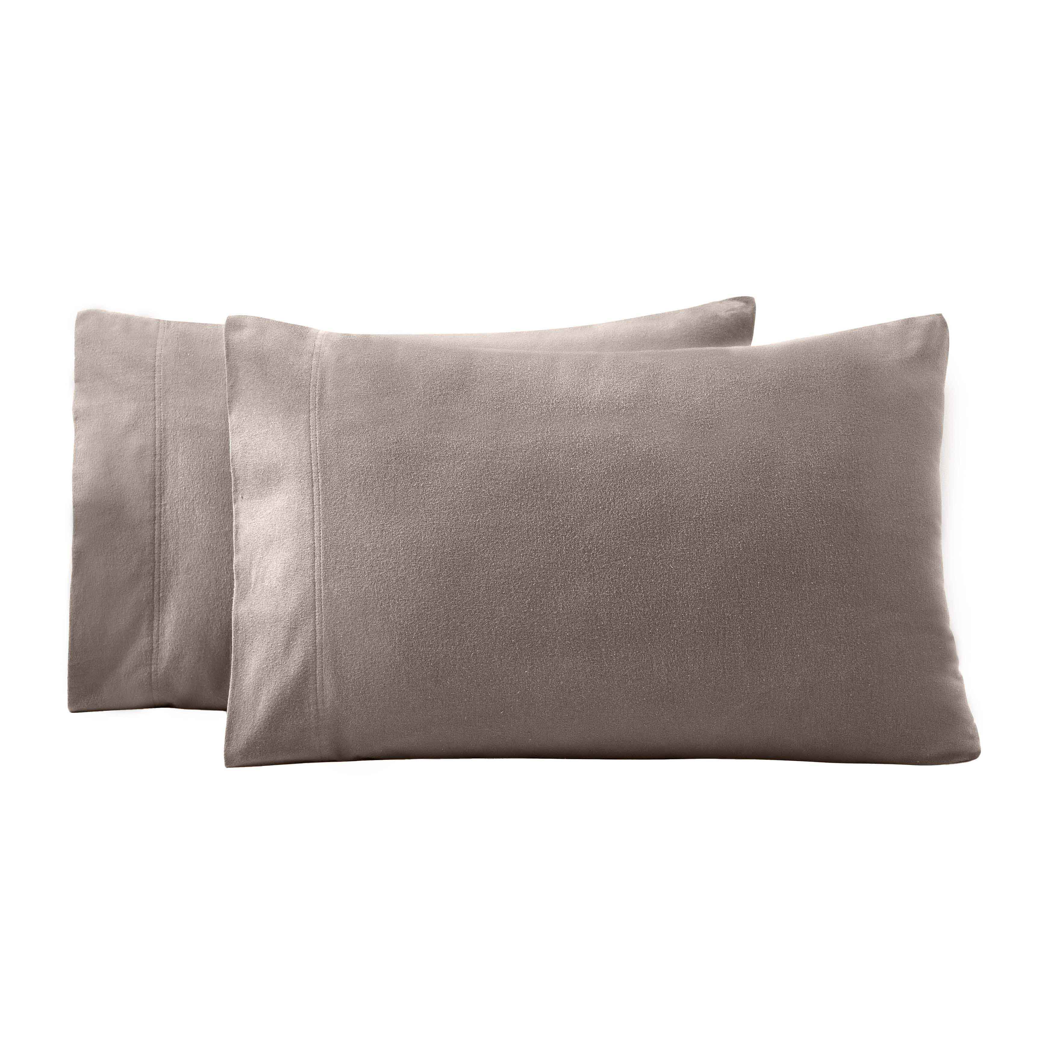 Premium Rome Flannel Cotton Solid Brushed Pillowcases Set of 2 - Soft & Cozy Bedding for Winter Nights, Home Decor, and Guest Room Essentials