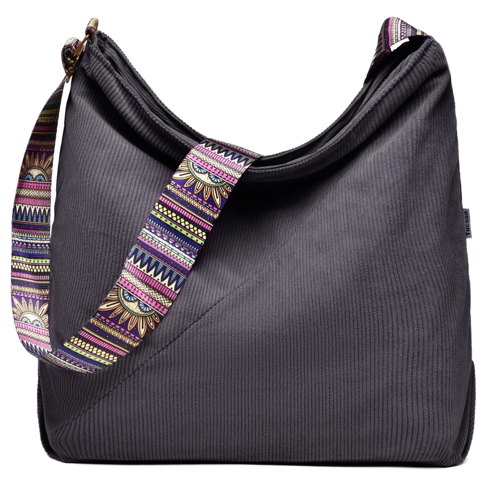Women's Corduroy Hobo Bag - Large Crossbody Purse for Travel & Fashion