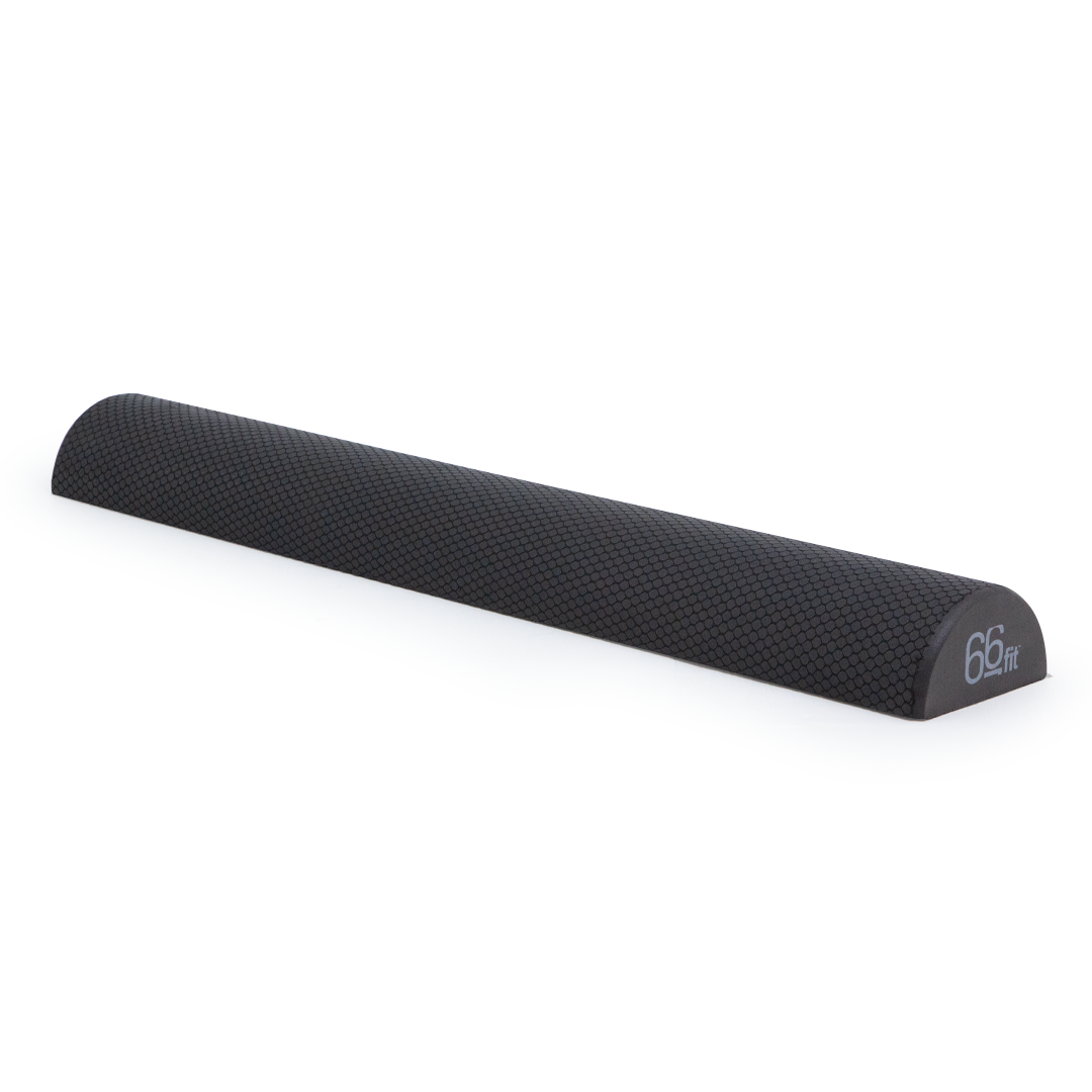 66Fit Half Foam Roller 90cm - High Density Exercise Foam Roller for Muscle Recovery, Yoga, Pilates & Physical Therapy - Perfect for Home Gym, Workout & Sports Training