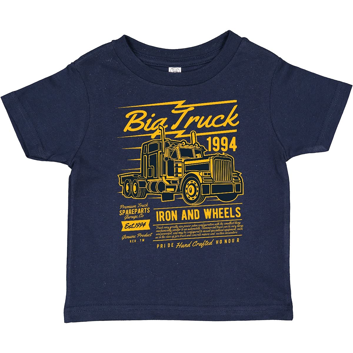 Inktastic Big Truck Iron and Wheels Toddler T-Shirt - Cute Graphic Tee for Boys & Girls - Perfect for Playdates, Birthday Gifts & Everyday Wear