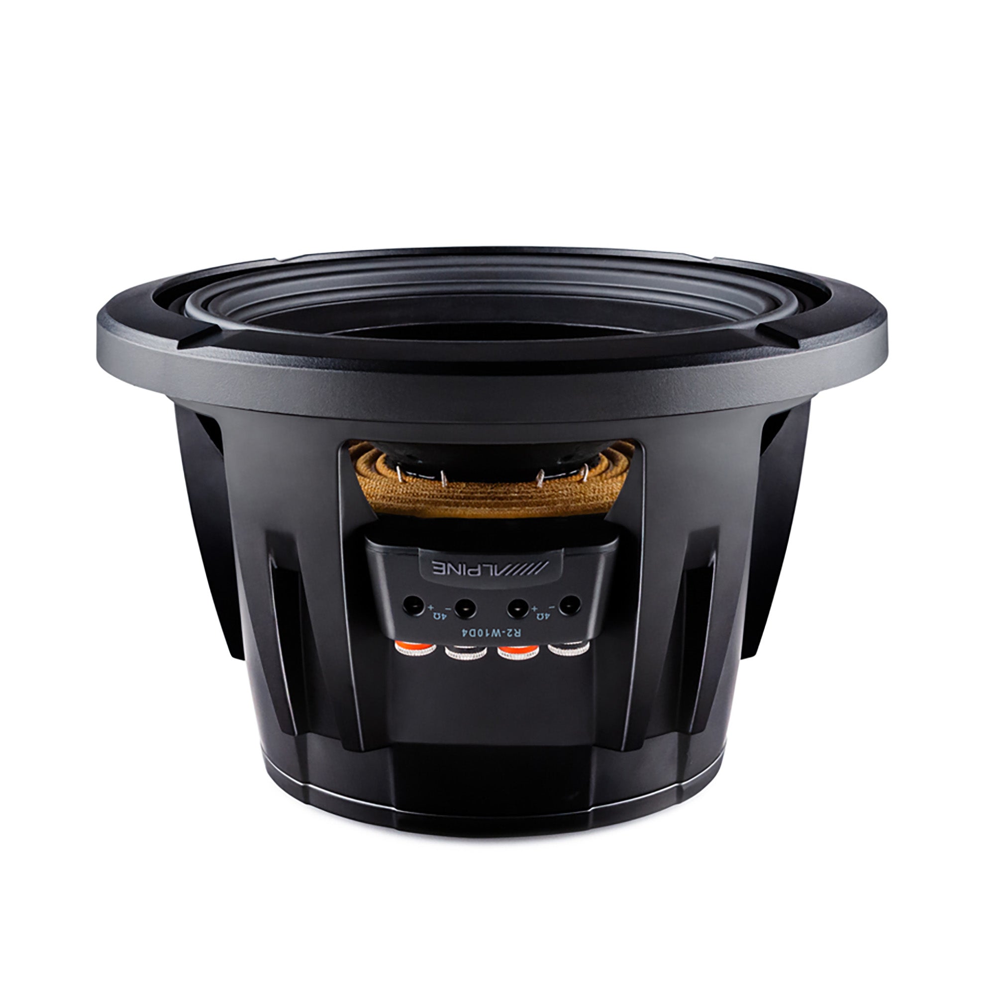Alpine R2 W10D4 10-Inch Dual 4 Ohm Car Subwoofer with SoundBox E Series Vented Enclosure - Powerful Bass for Trucks, SUVs & Car Audio Systems