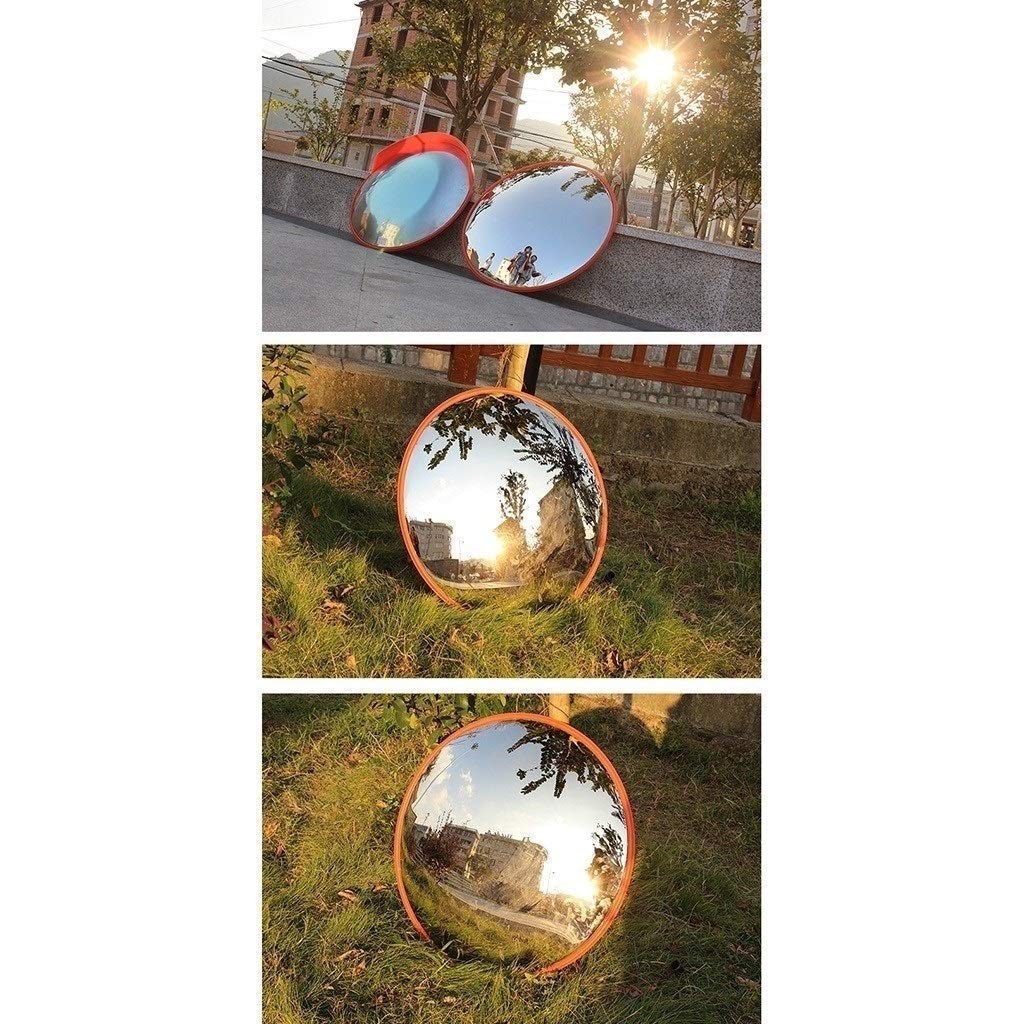 Unbreakable Convex Safety Mirror 120cm - Shatterproof Traffic & Parking Mirror for Blind Spots, Driveways, Warehouses, and Road Safety