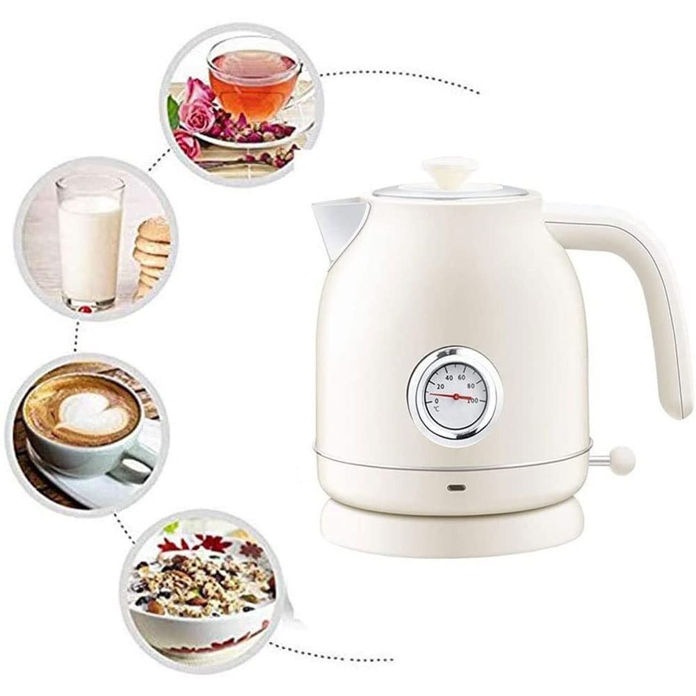 Stainless Steel Electric Kettle 1.7L - 1800W Fast Boiling Cordless Water Kettle for Tea & Coffee | Portable Electric Hot Water Pot for Home, Office & Travel | BPA-Free & Energy Efficient (Green)