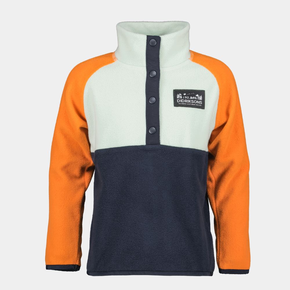 Didriksons Monte Half Button Kids Fleece Jacket - Navy Blue - Warm & Cozy Winter Outerwear for Boys & Girls - Perfect for School, Playdates & Outdoor Adventures