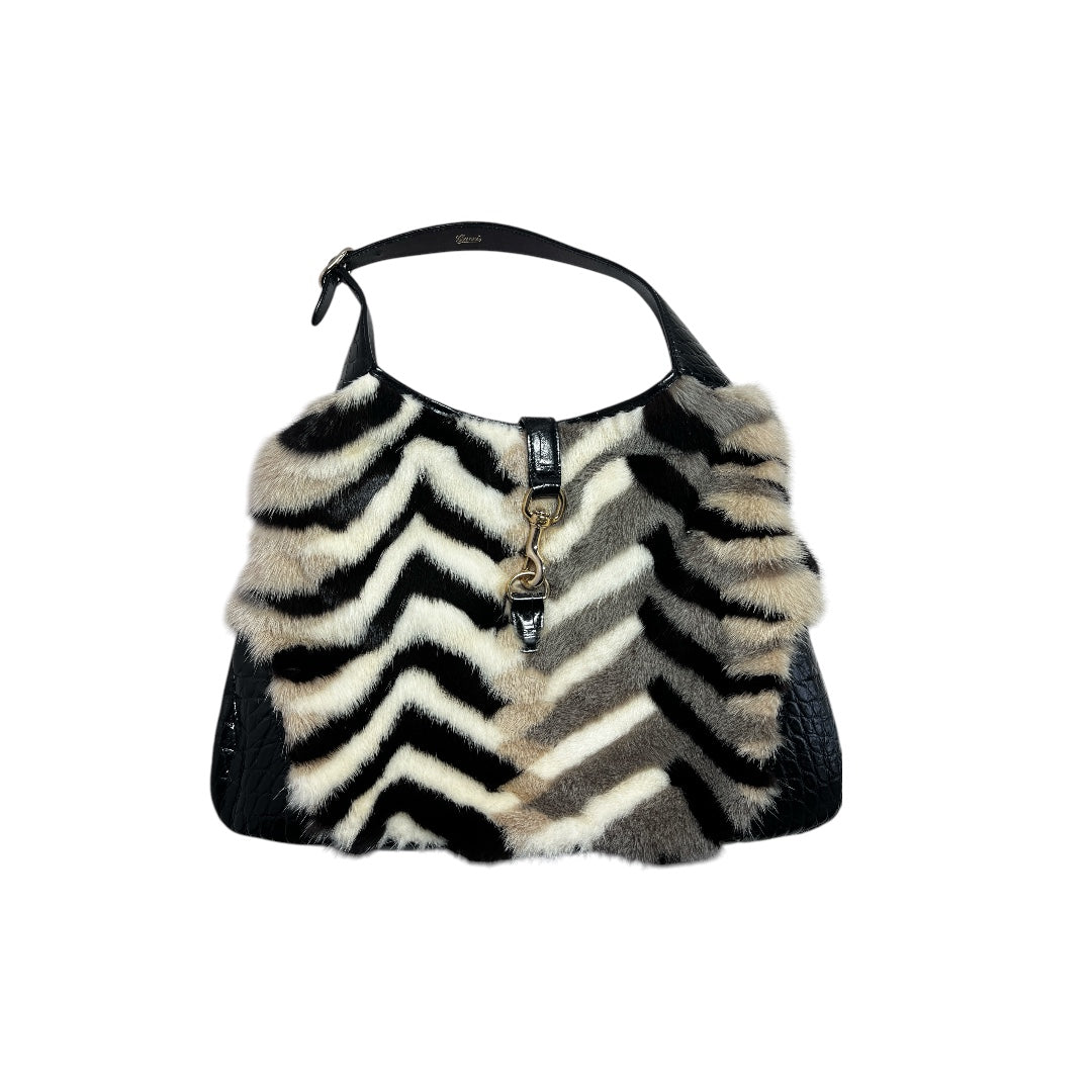 Vintage Gucci Jackie Bag in Mink & Crocodile Leather - Luxury Designer Handbag for Women, Perfect for Parties, Date Nights & Special Occasions