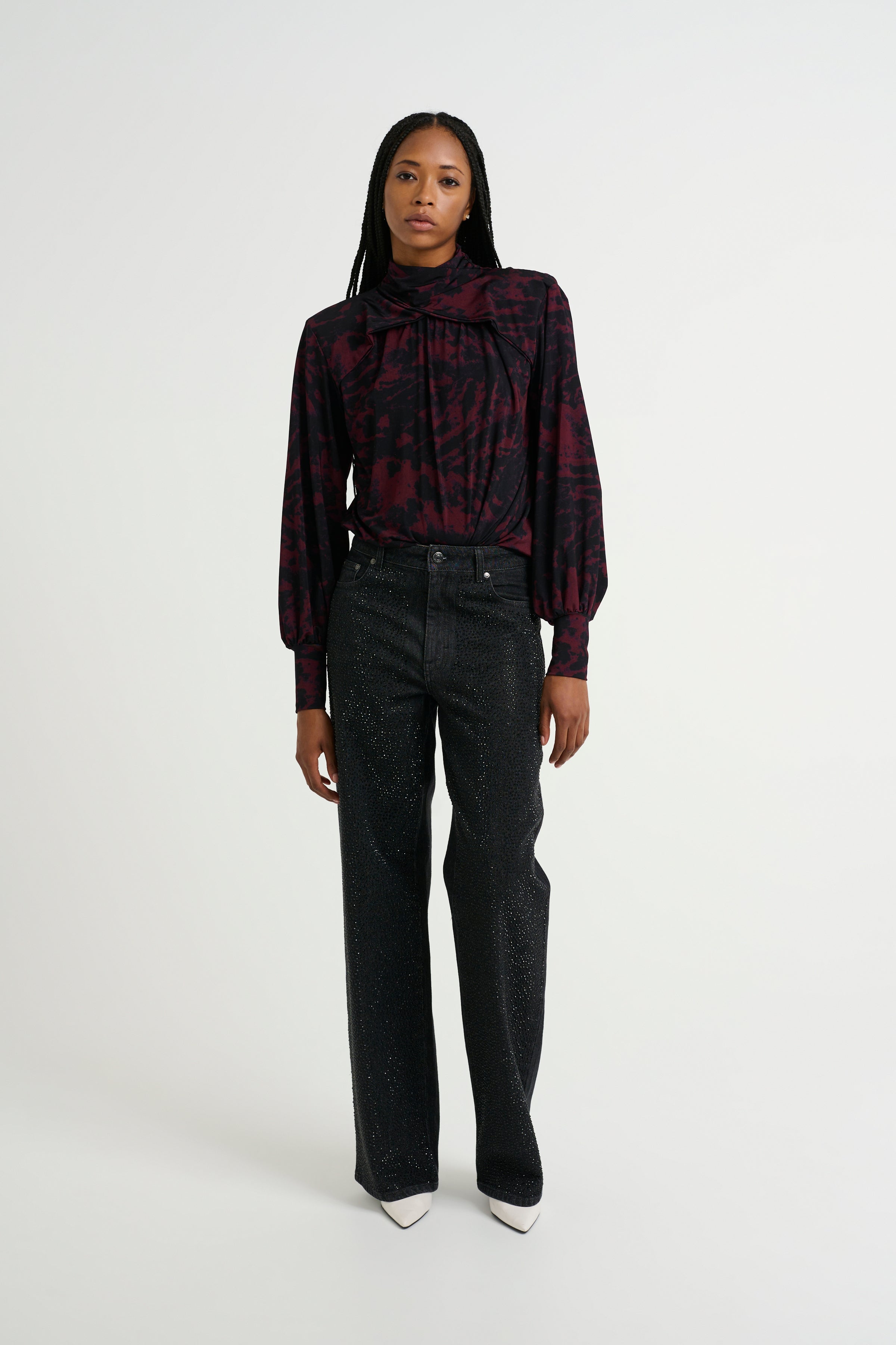 Gestuz Redeina Blouse - Floral Print Women's Top | Elegant Long Sleeve Blouse for Office, Party & Casual Wear