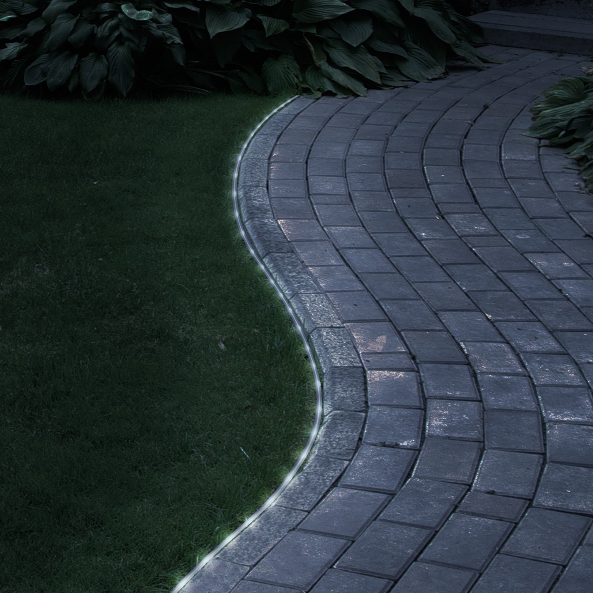 Pure Garden Solar Powered LED Rope Lights - 2 Pack Outdoor Waterproof String Lights for Patio, Yard, Garden, Deck & Fence Decoration (Warm White)