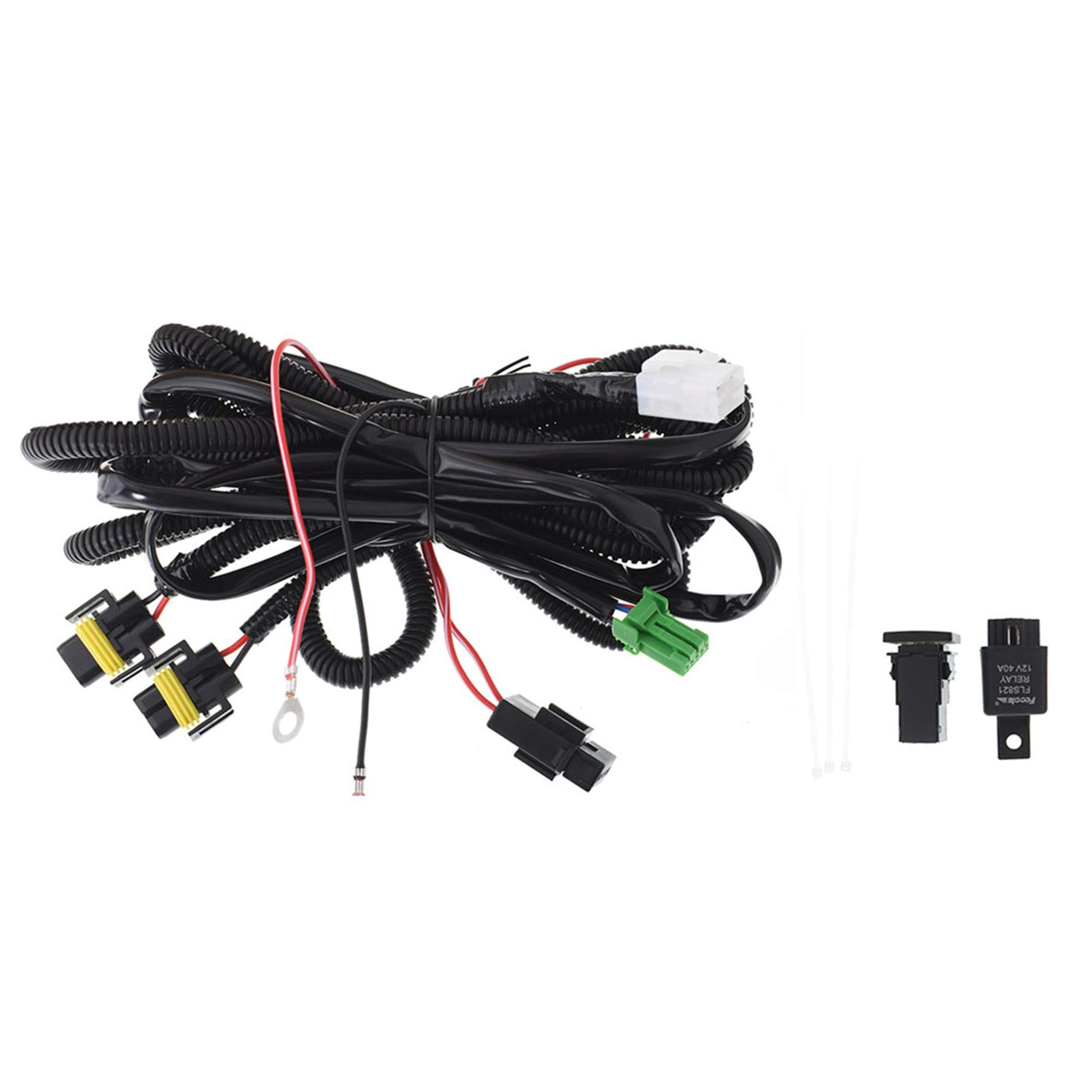 Munirater LED Fog Lights Kit with Bezel Switch & Wiring Harness - Compatible with 2016-2017 Honda Accord Sedan 4Dr - Durable Replacement for Enhanced Night Driving Safety