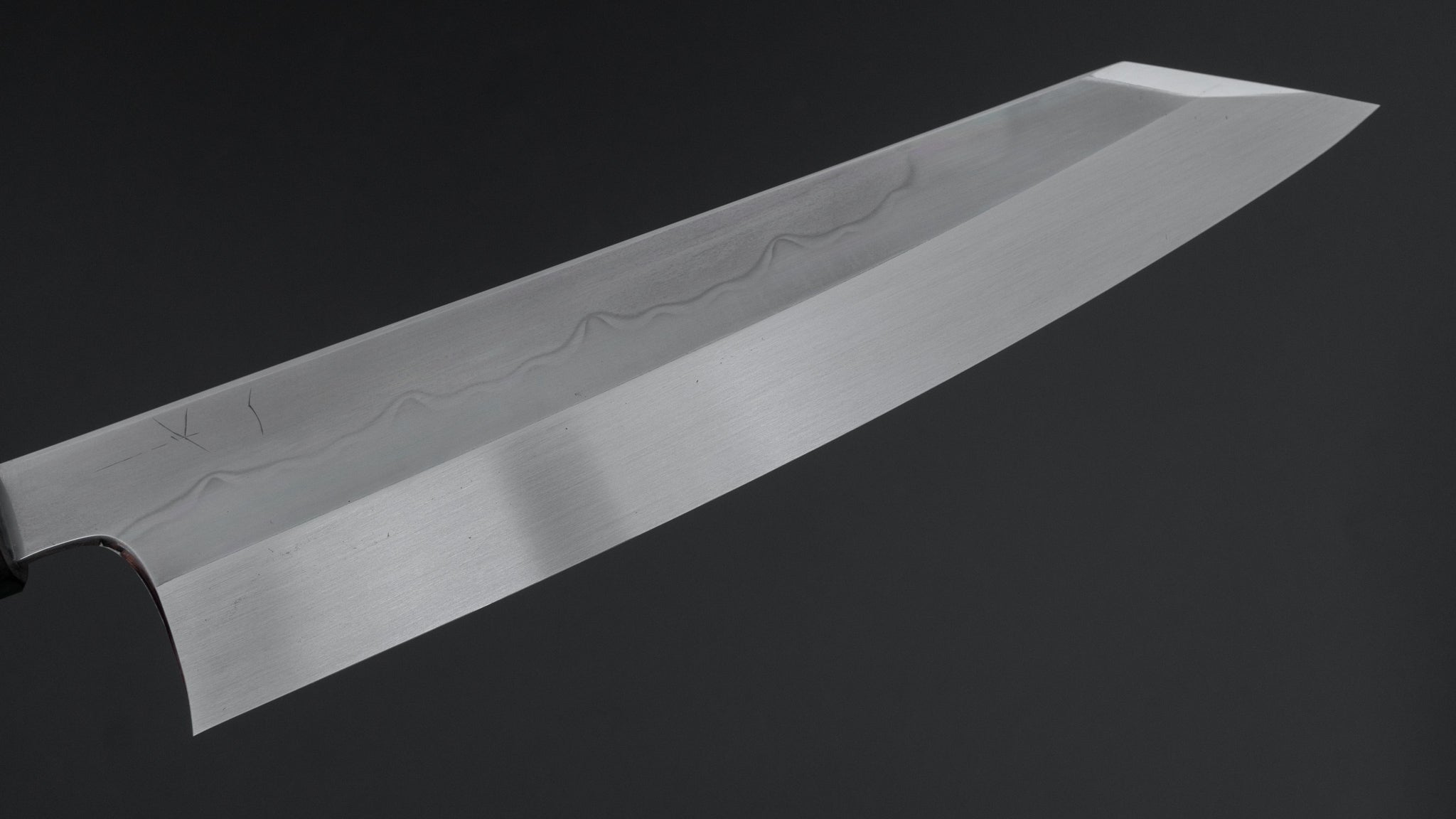 Hitohira Togashi White #1 Sanbonsugi Mizu Honyaki Kiritsuke Gyuto 240mm Japanese Chef Knife with Taihei Ebony Handle & Saya - Perfect for Sushi, Sashimi, and Precision Cutting