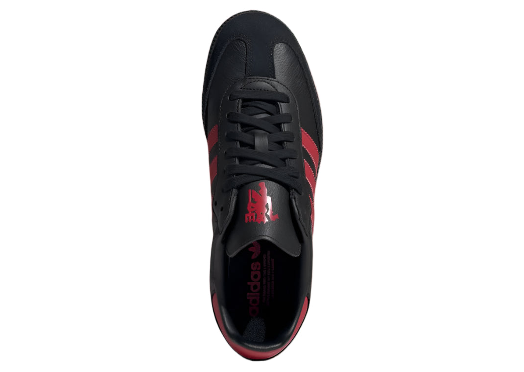 Adidas Manchester United Samba Indoor Soccer Shoes for Men - Black/Red - Comfortable Football Cleats for Training & Games - Perfect for Indoor Courts & Turf Fields