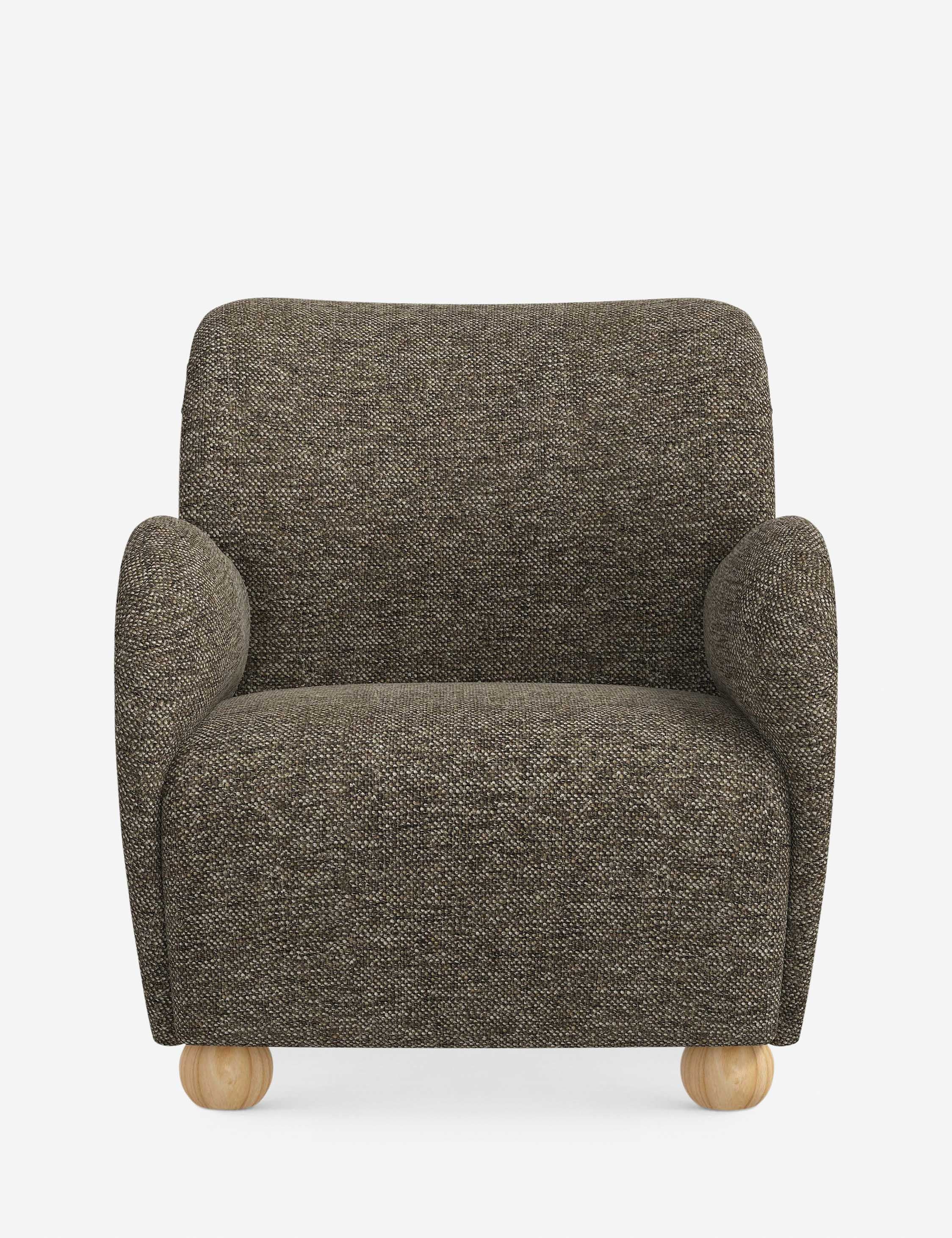 Modern Baird Accent Chair - Mid-Century Inspired Upholstered Armchair with Wooden Legs for Living Room, Bedroom or Office - Perfect for Reading Nook, Lounge Area & Home Decor