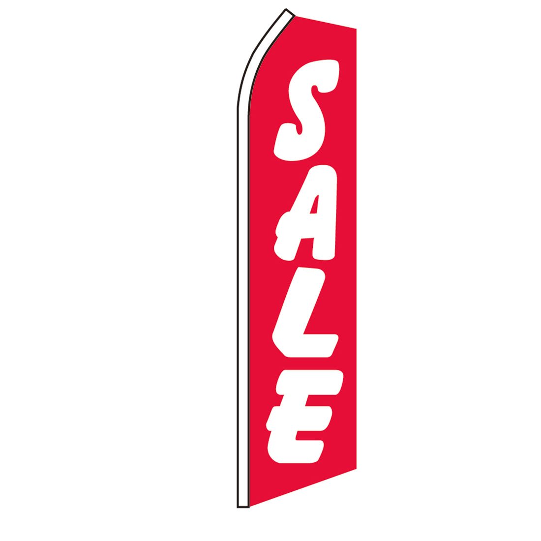 Red Swooper Feather Flag - Outdoor Advertising, Car Dealership & Sports Events - Wind-Resistant Promotional Banner for Business & Parties