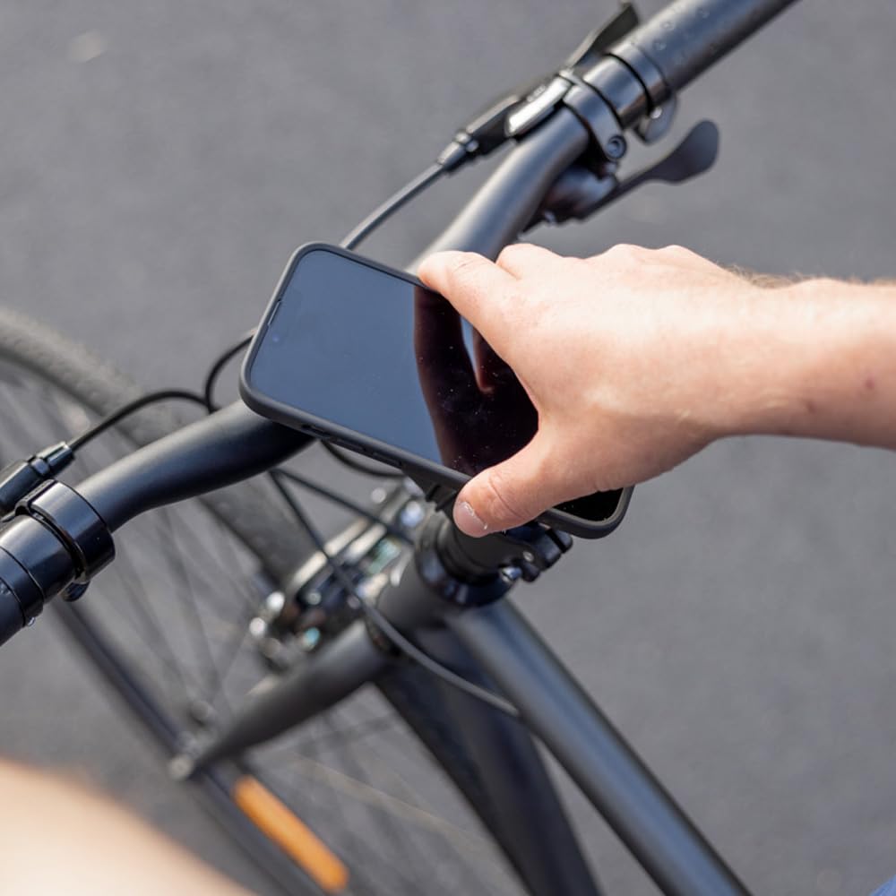 Quad Lock Stem/Handlebar Bike Phone Mount Kit with MAG Case for iPhone 16 Pro - Secure Cycling Phone Holder for Road Biking, Mountain Biking & Commuting